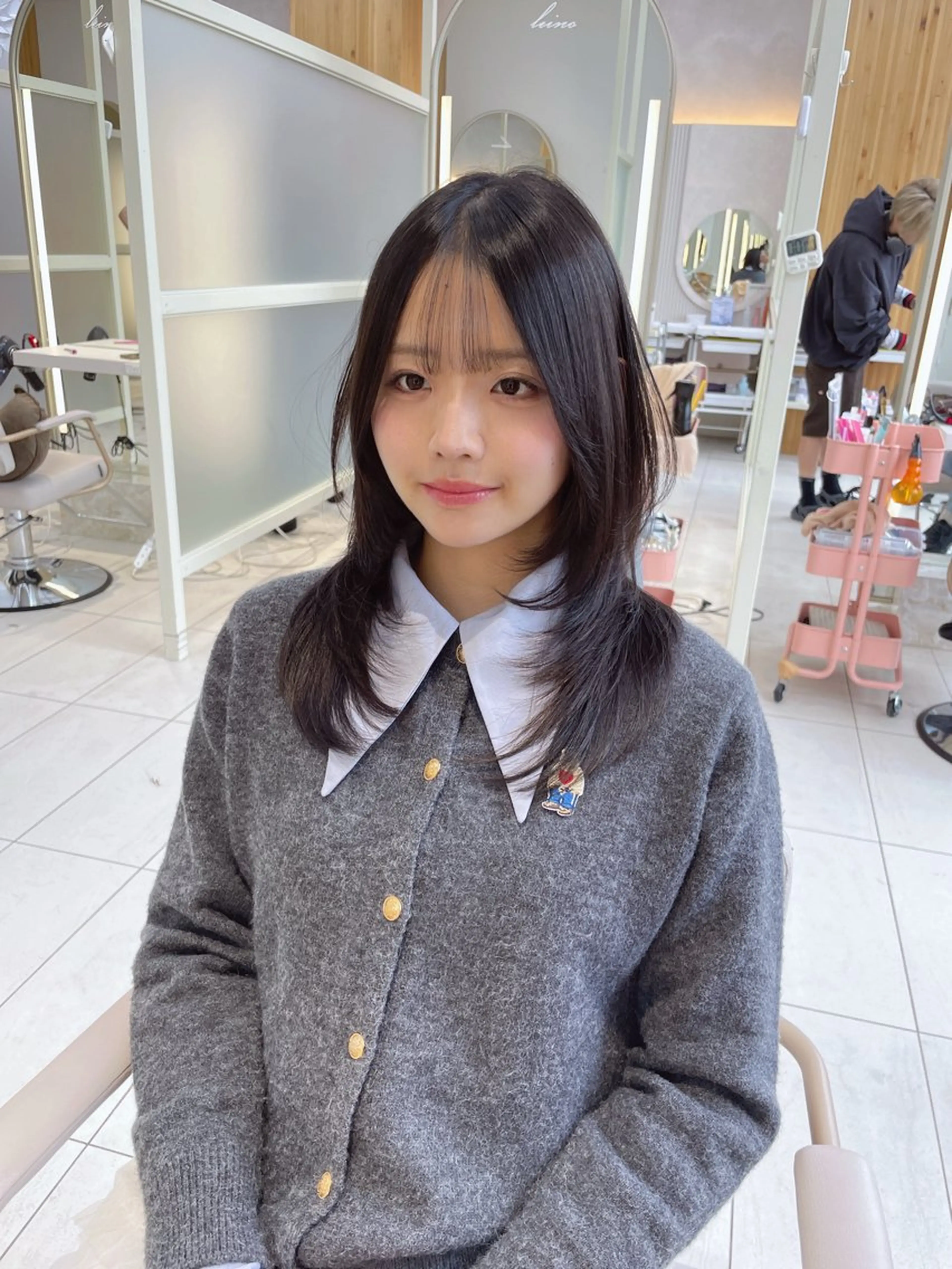 セミロング カット ヘアカラー トリートメント 顔周り/透明感カラー /韓国ヘア/TAKUのヘアスタイル