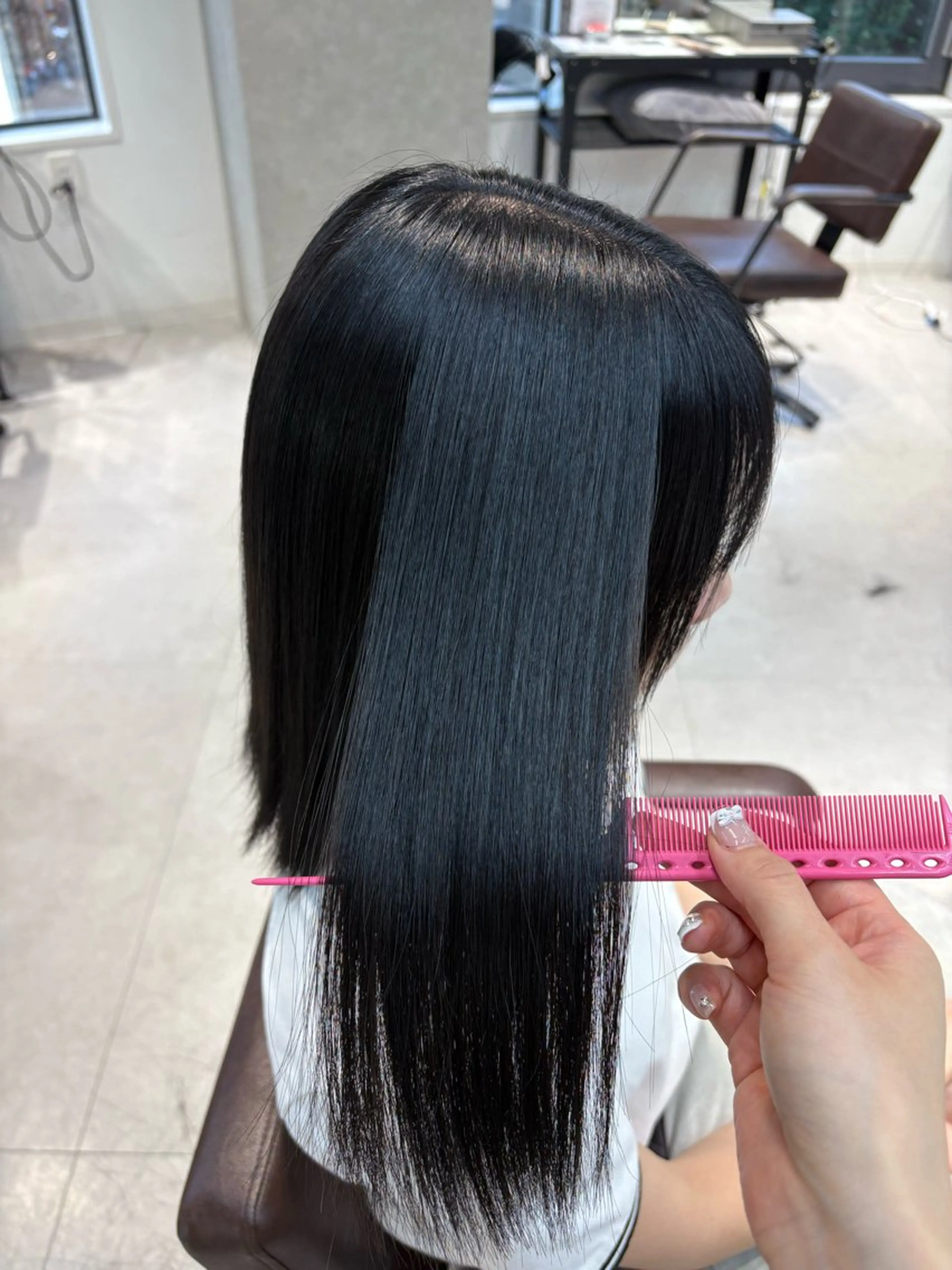 ミディアム カラー ヘアカラー 縮毛矯正 nina/髪質改善 /柔らかな艶髪🫧のヘアスタイル