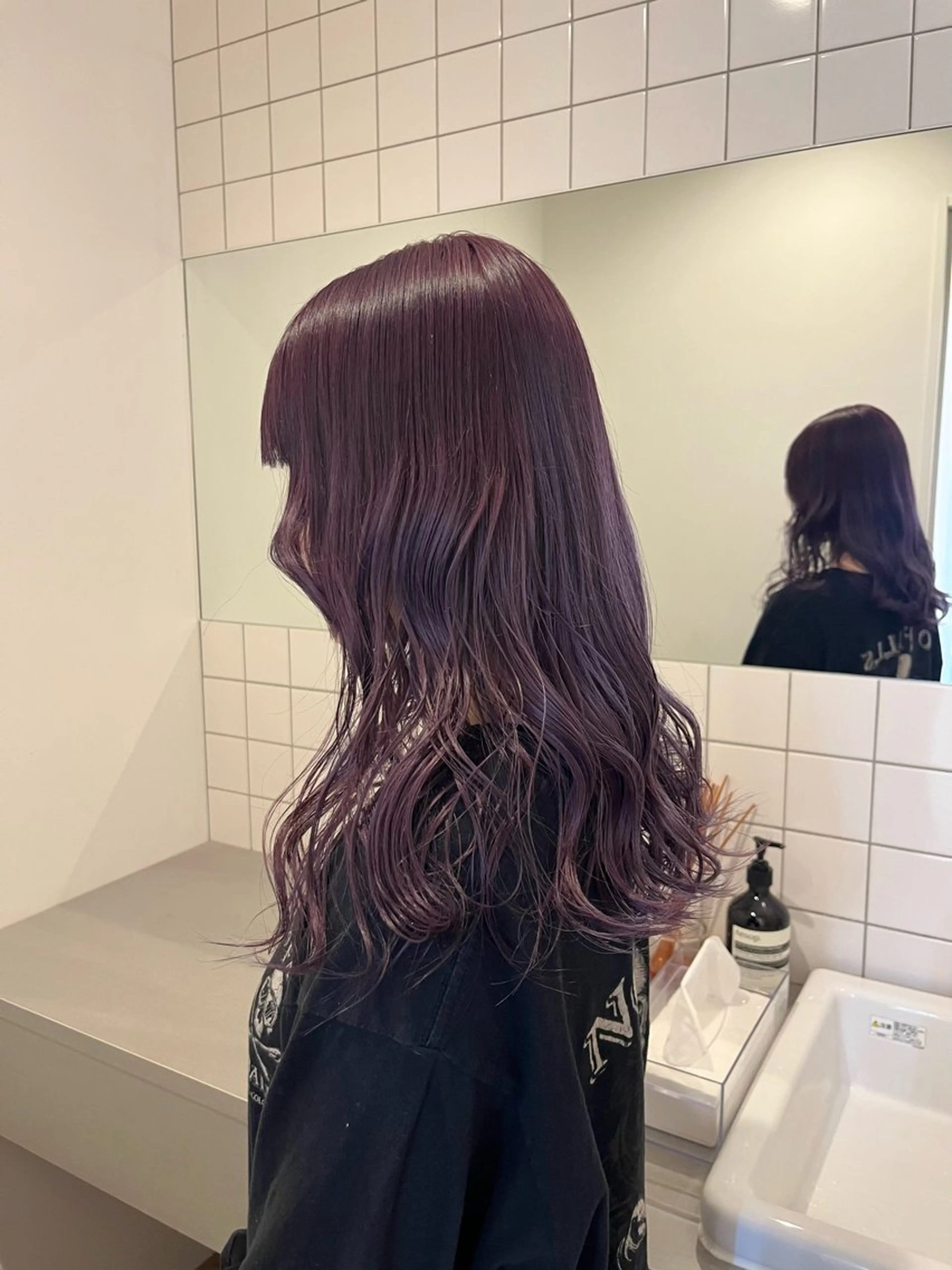 カラー yuka/ロング/ レイヤーカットモデルのヘアスタイル