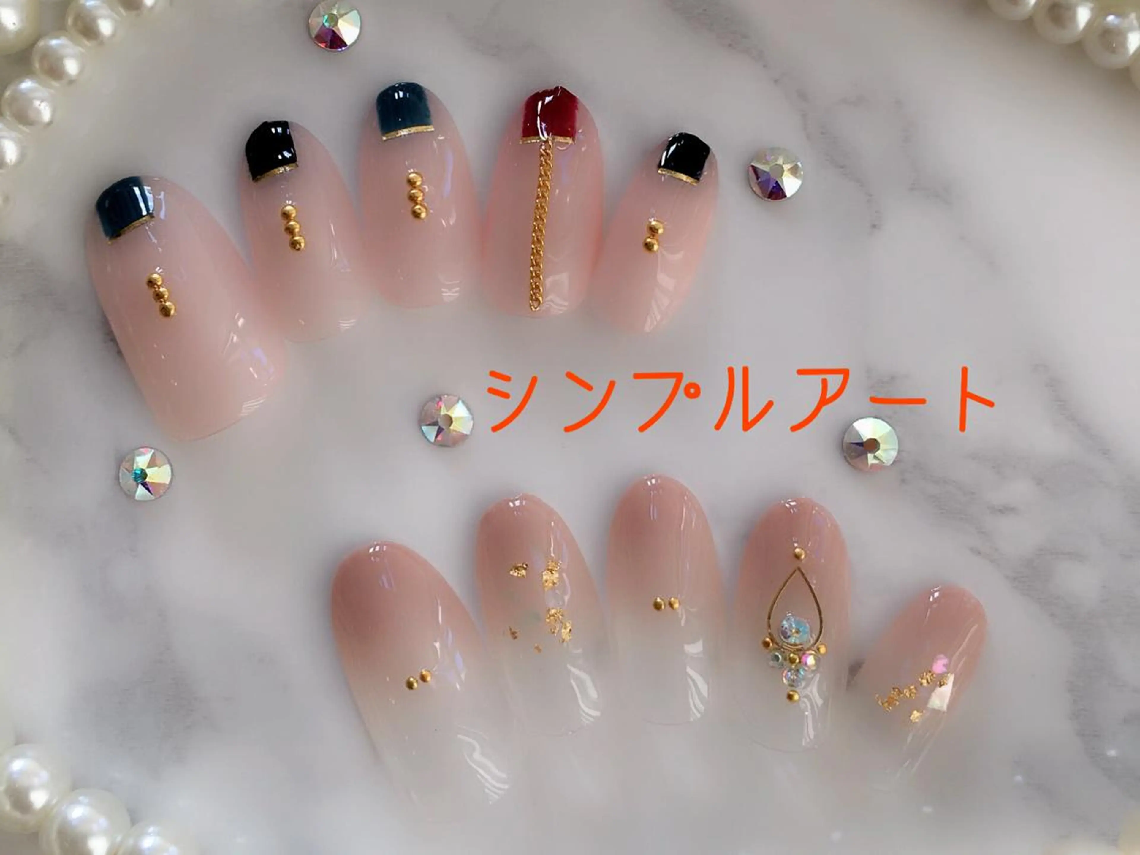 ネイル アートネイル シンプルネイル HALU ハルのネイルデザイン