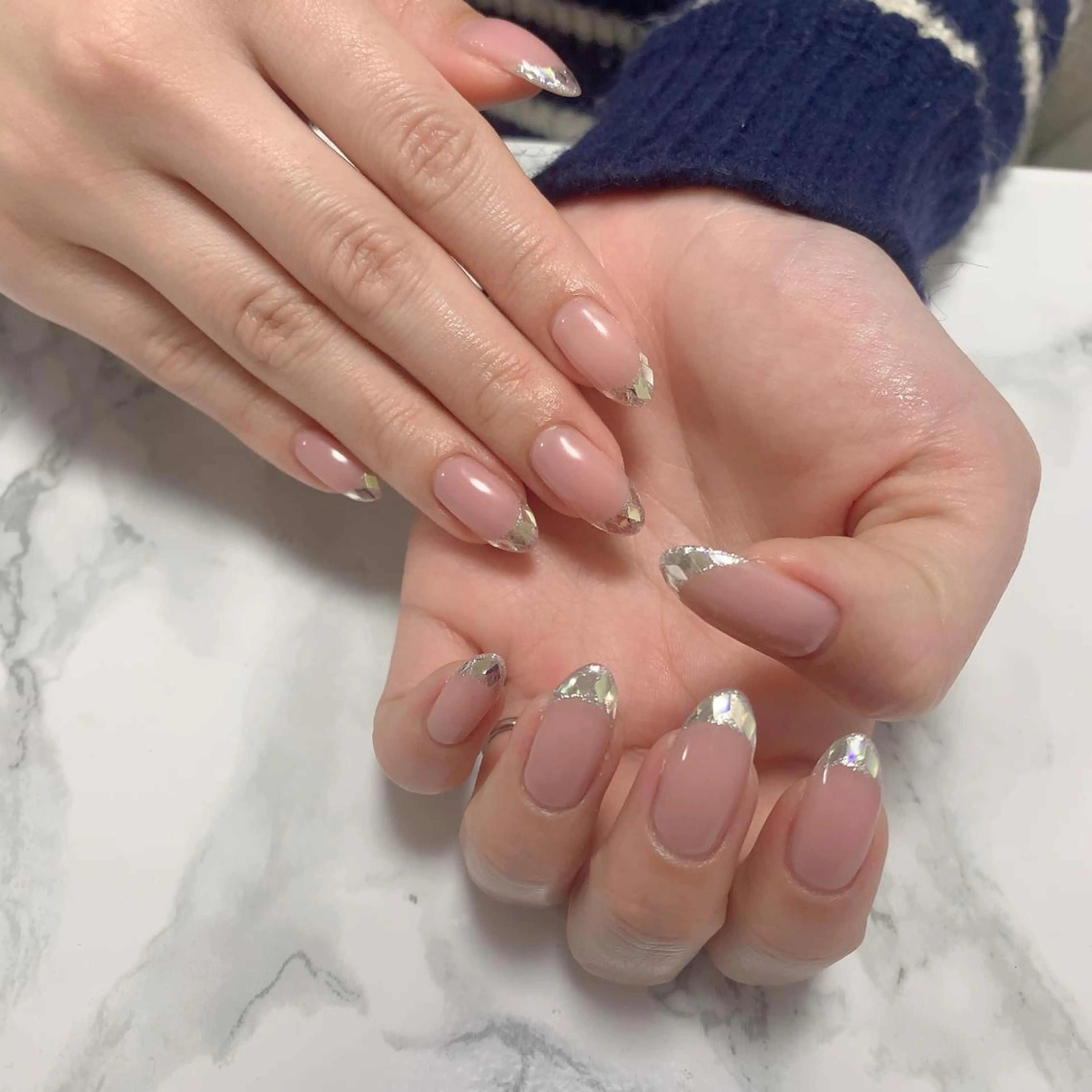 【セール】人気定額💓ベース色ありフレンチ/ガラスフレンチ💅【オフ込み】の写真