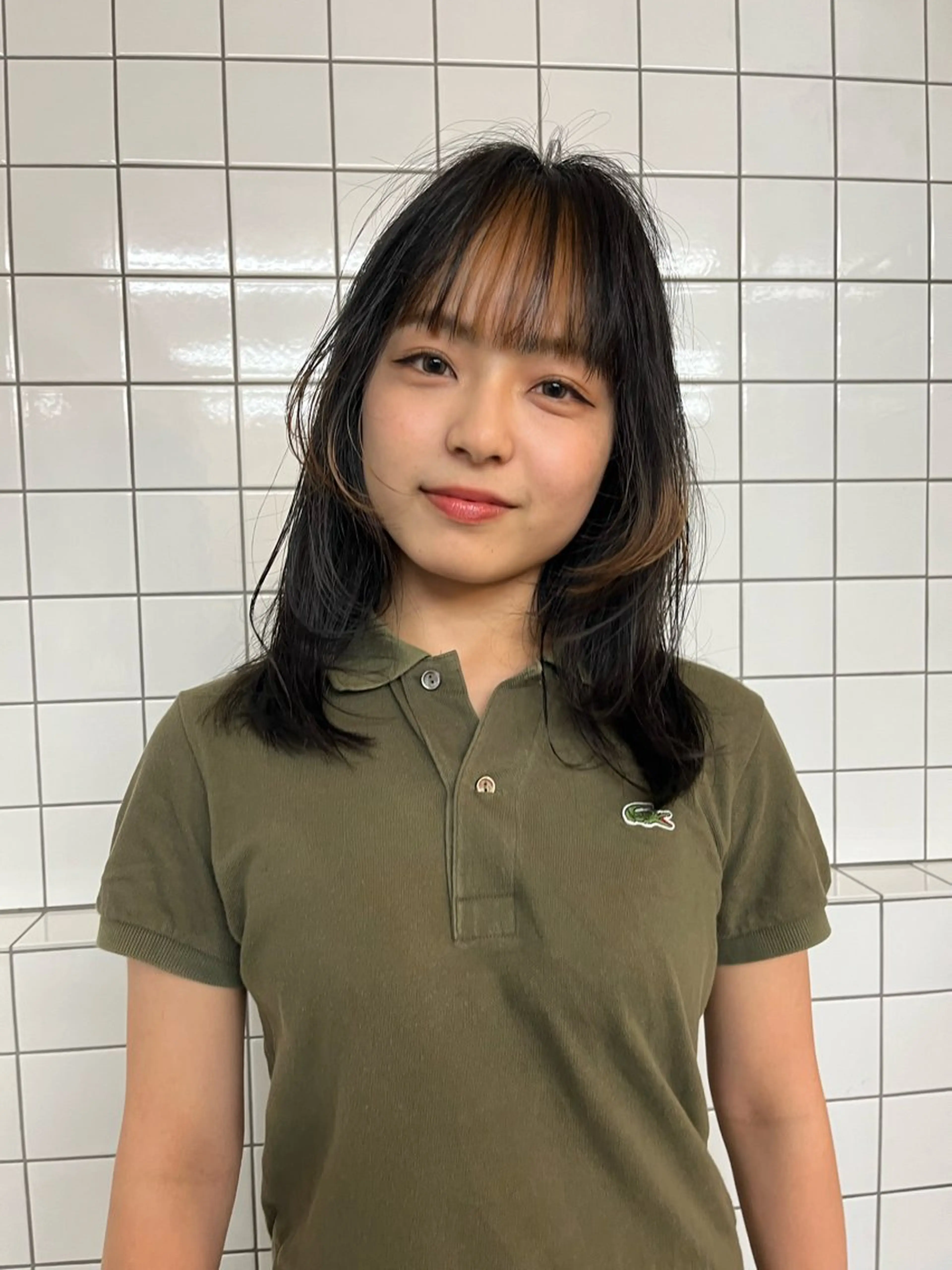 ミディアム レイヤーカット カット ボブパーマ/パーマ ウルフパーマのヘアスタイル