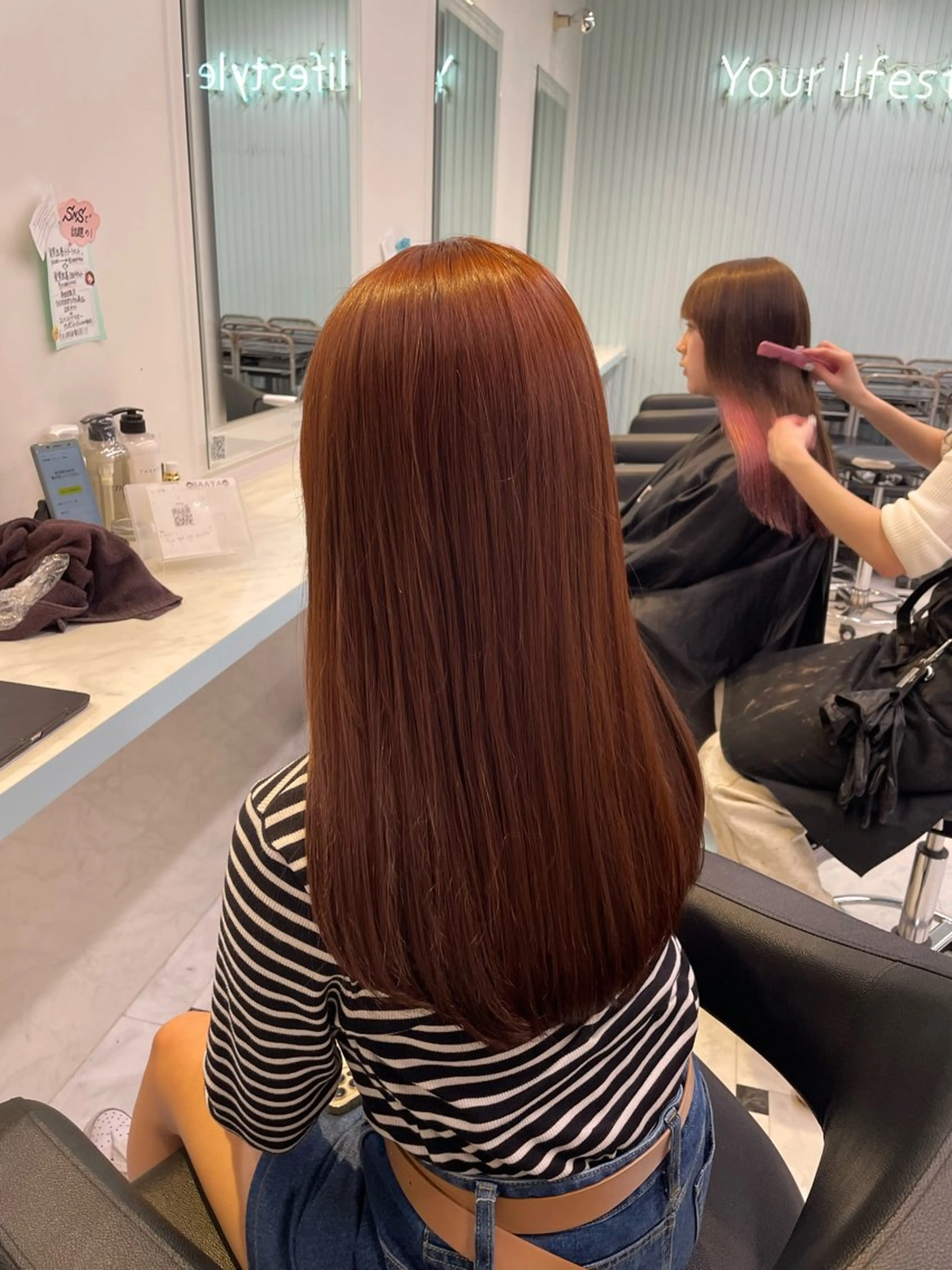 ロング カラー 🍒♡艶髪暖色カラー saaya♡🍒のヘアスタイル