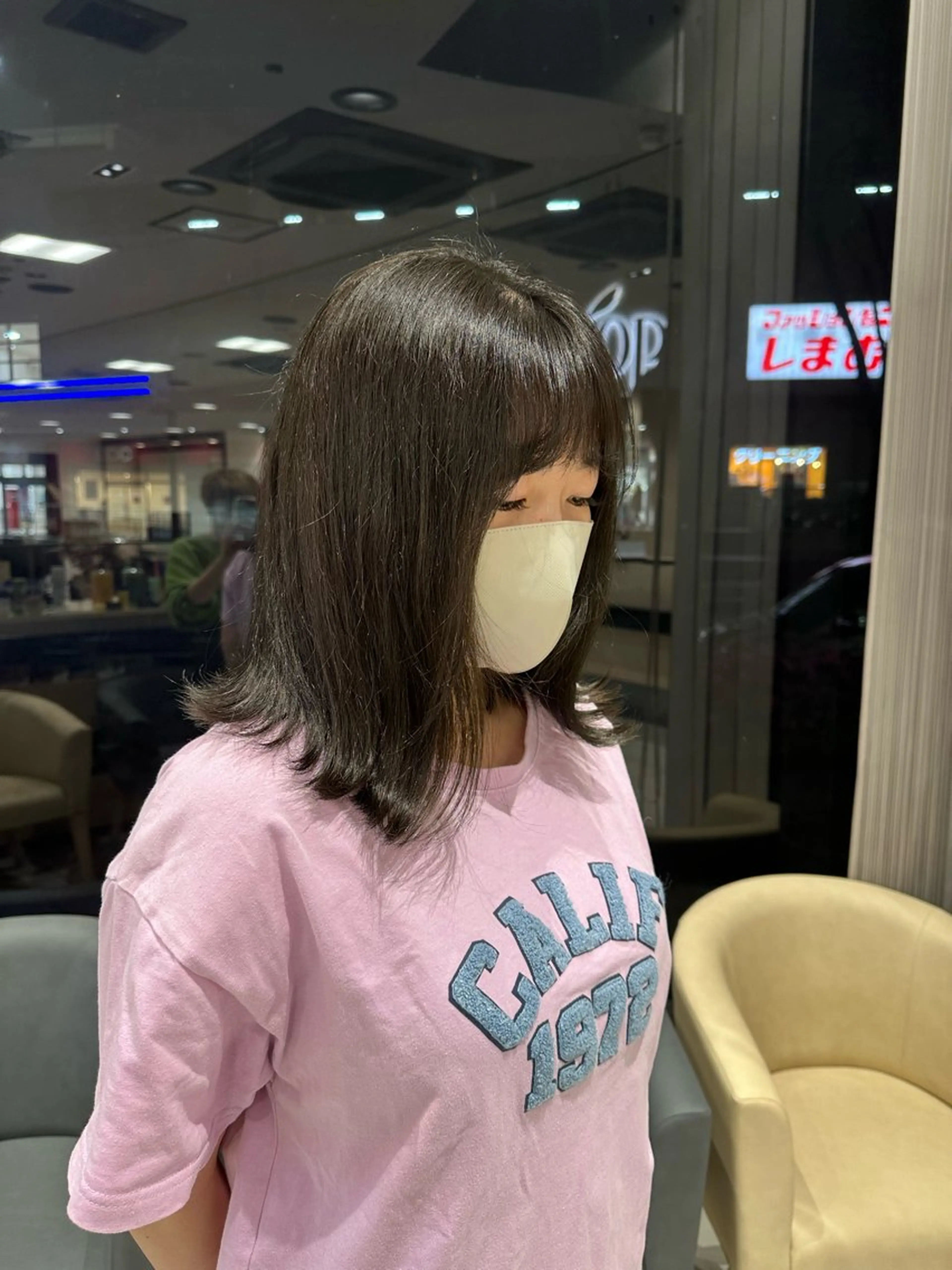 セミロング カラー カット ヘアカラー クロスパーマ/うる艶 カラー/Kurumiのヘアスタイル