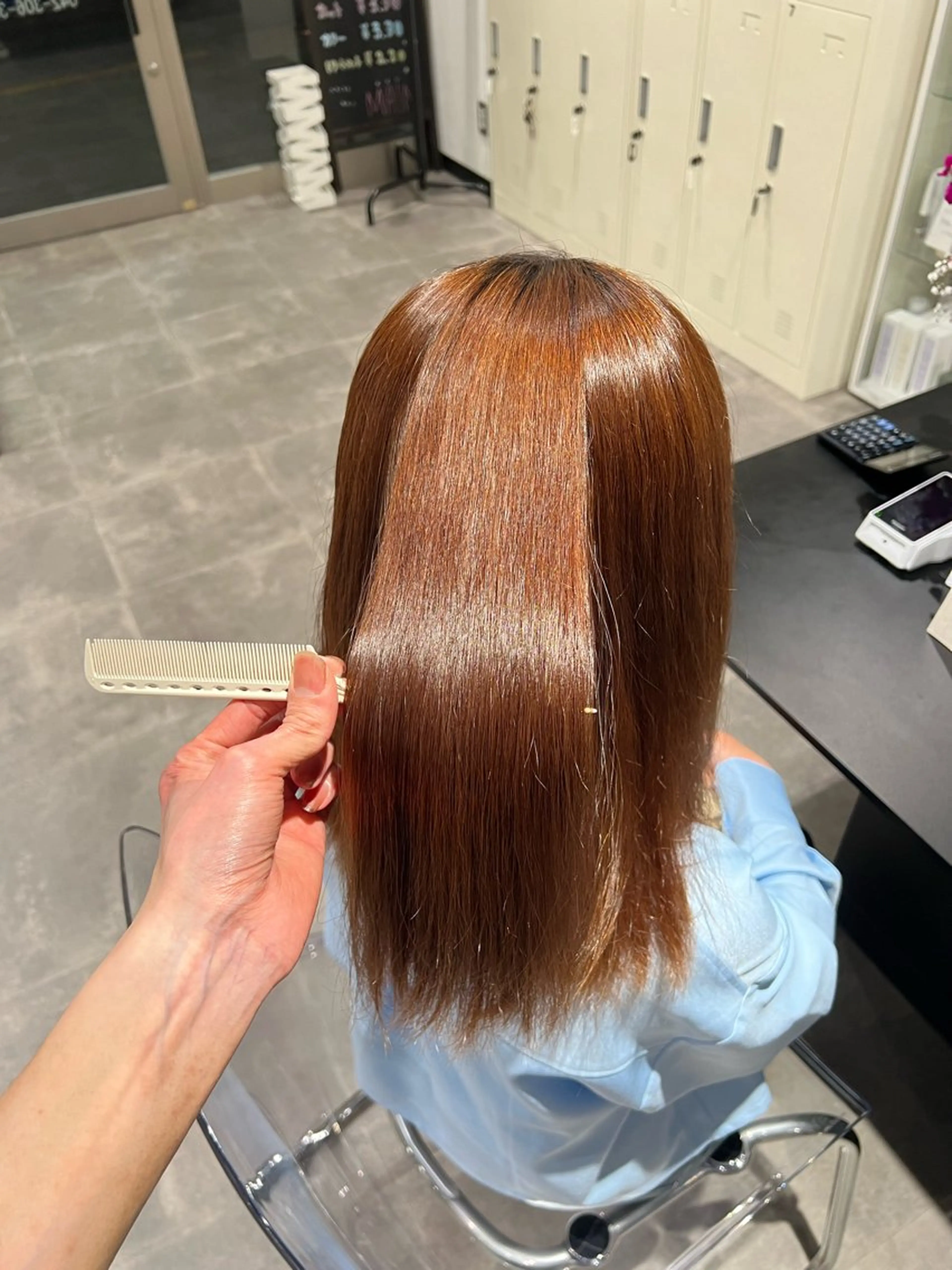 セミロング 福田 秀好のヘアスタイル