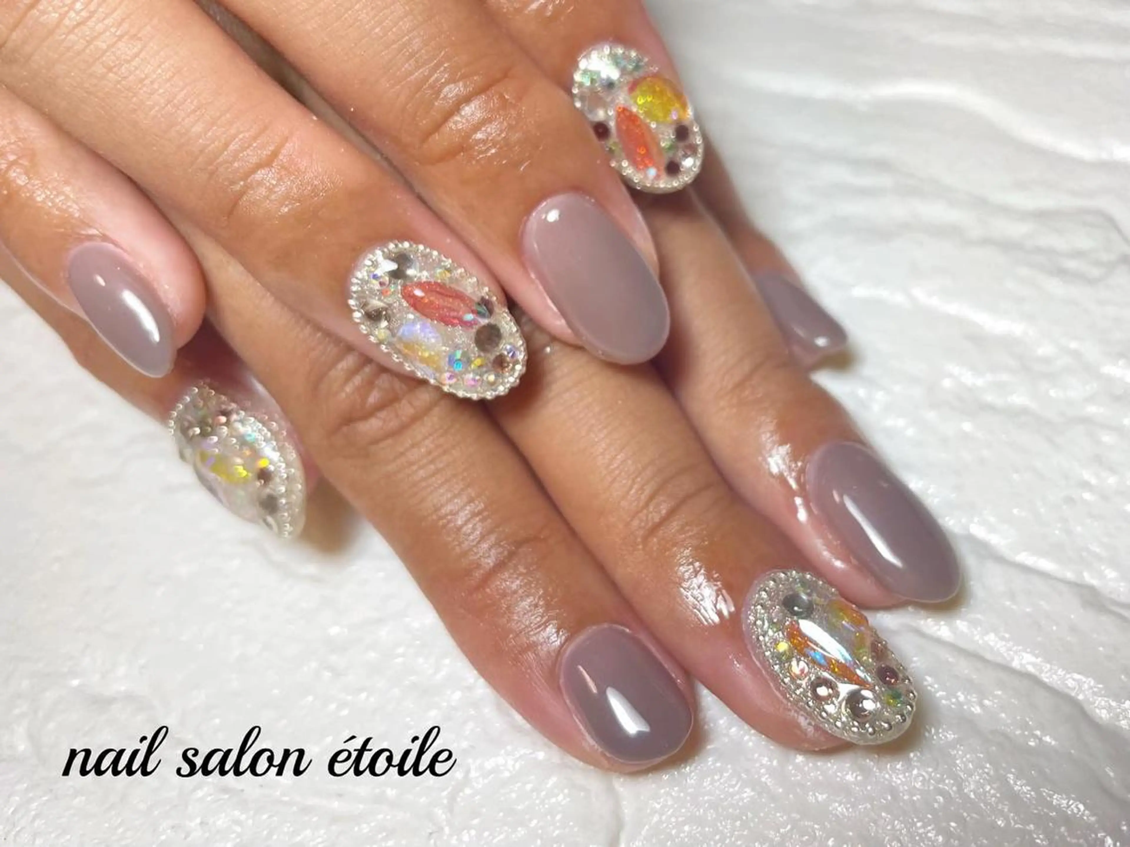 ネイル アートネイル ジェルネイル キラキラネイル ワンカラーネイル ピンク ハンドネイル nail salon étoileのネイルデザイン