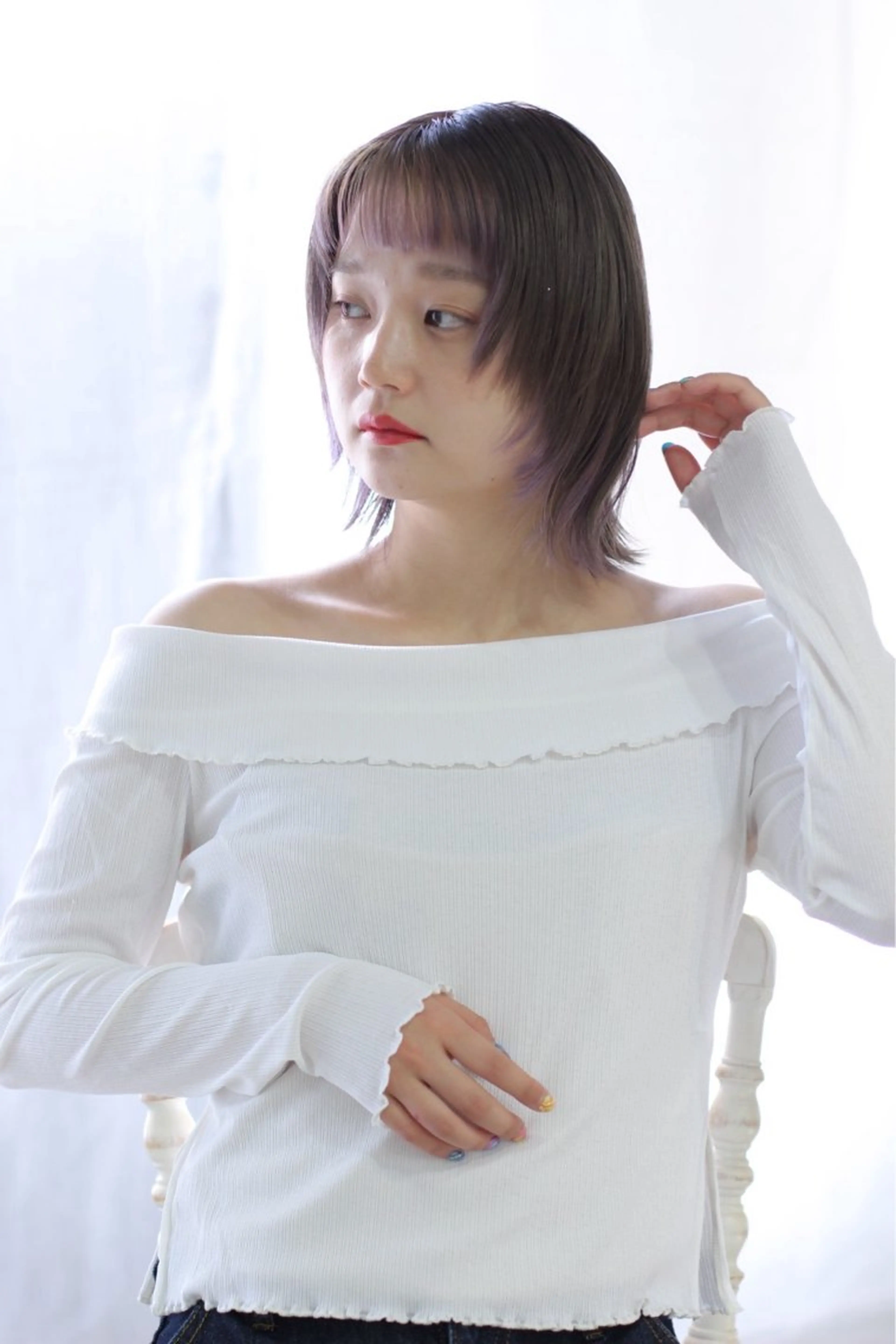 ショート ツヤ感カラー🎀 本美冴のヘアスタイル