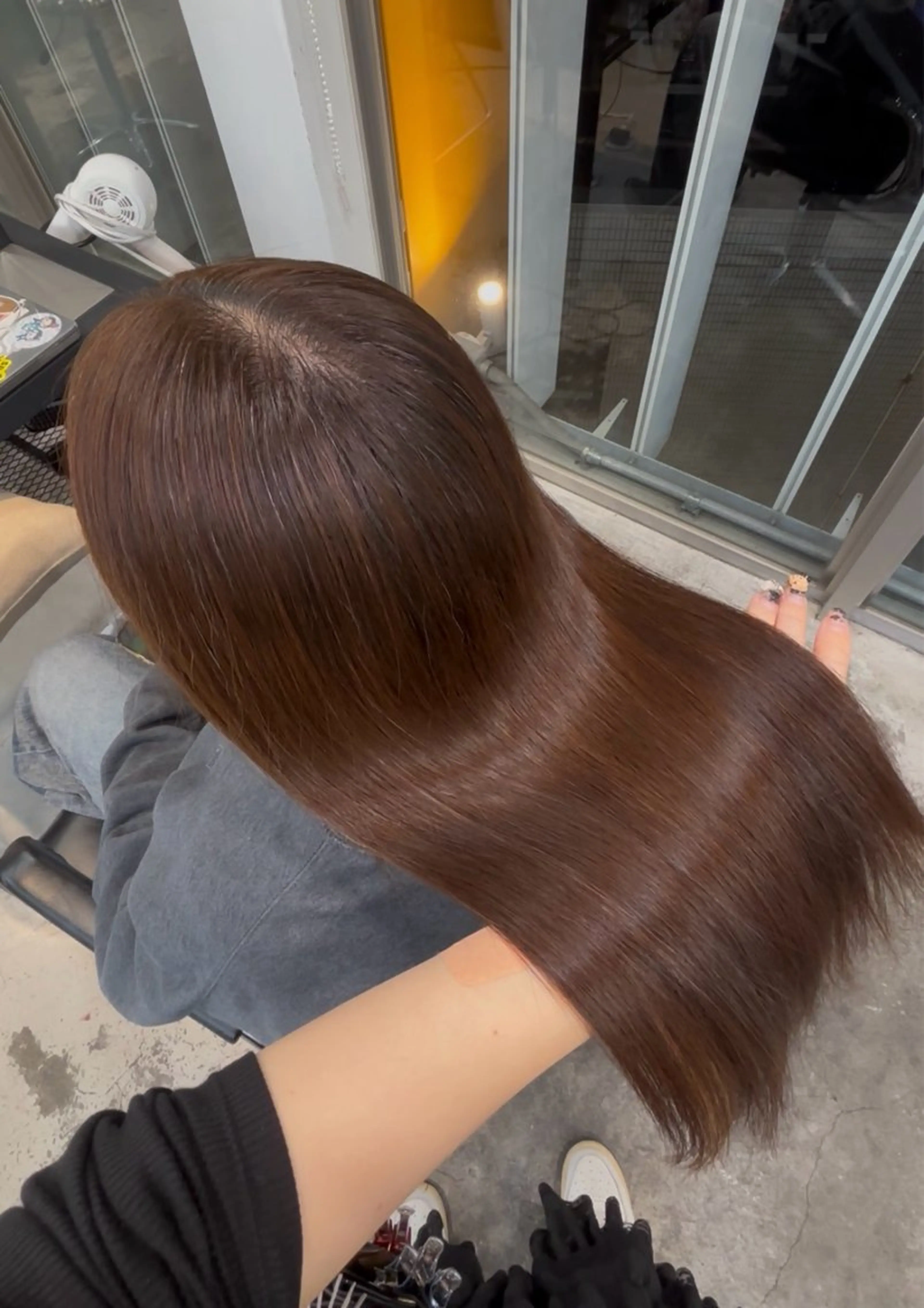 ロング カラー 髪質改善 韓国風ヘア 縮毛矯正 トリートメント ダメージレス艶カラー MISAKI🦋のヘアスタイル