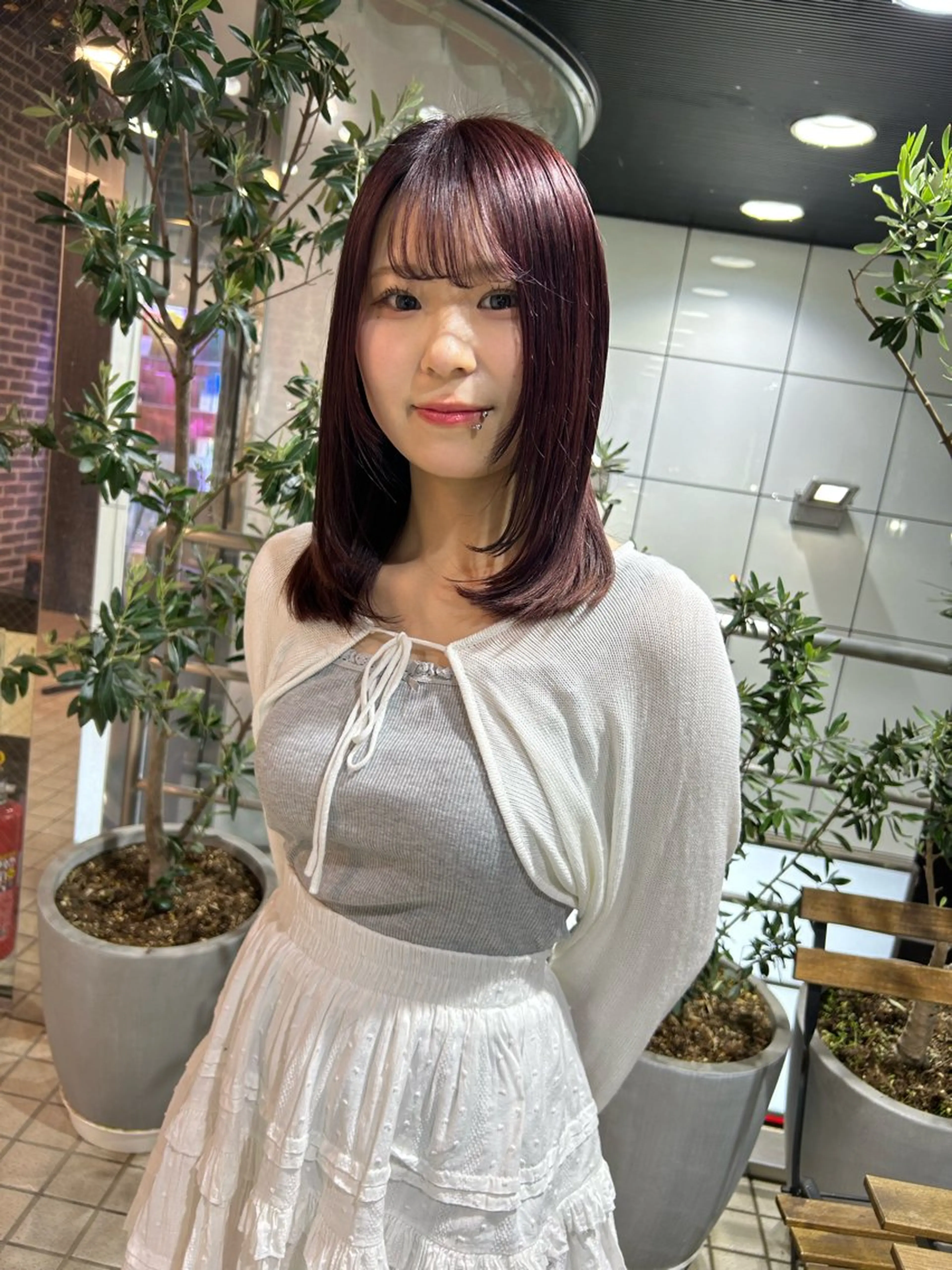 セミロング レイヤーカット カット ヘアカラー メンズ/艶髪/カラー サクラ🌸のヘアスタイル