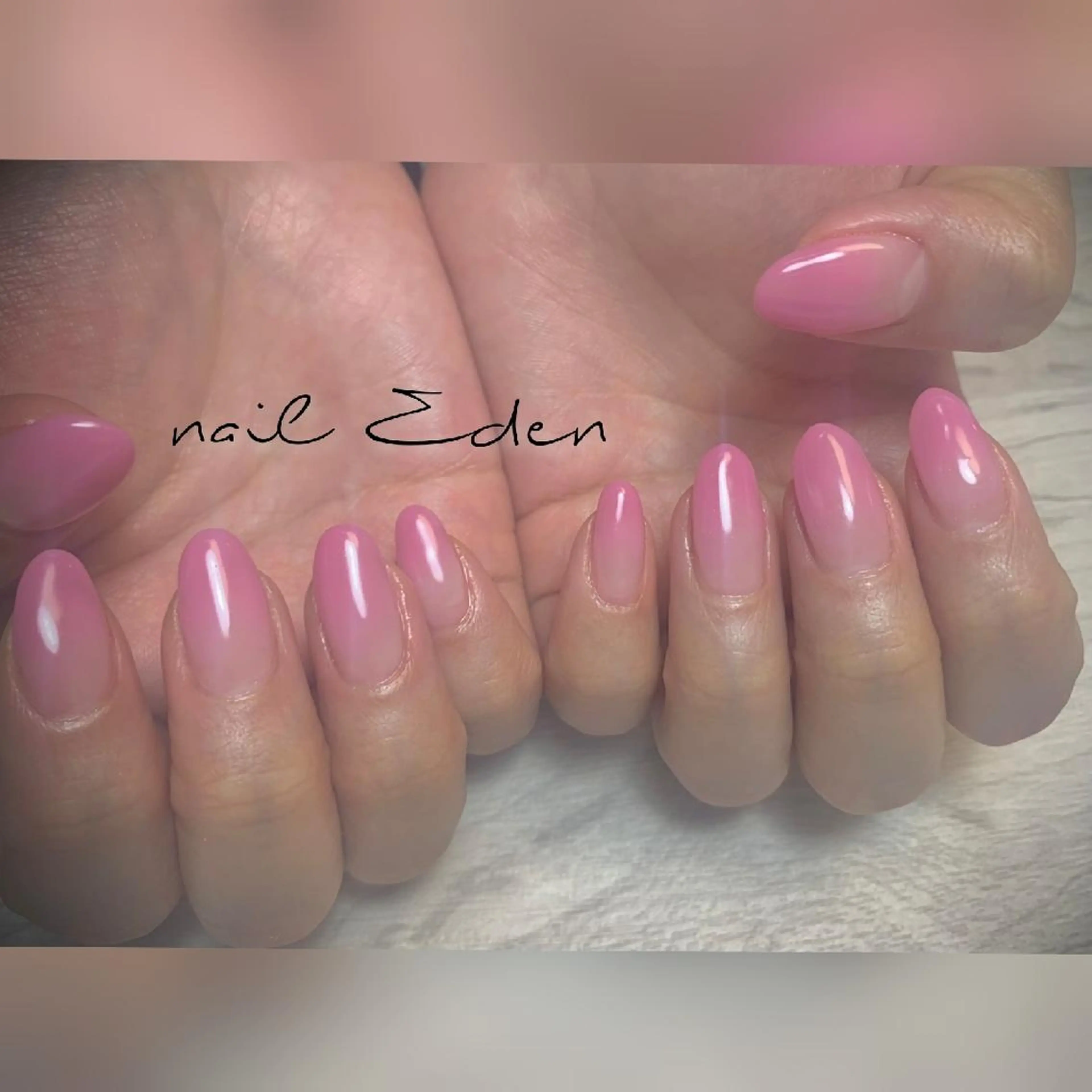 ネイル 桜ネイル グラデーション ピンク ハンドネイル ハンドケア Eden　private nail saron所属・Eden ♾️のネイルデザイン