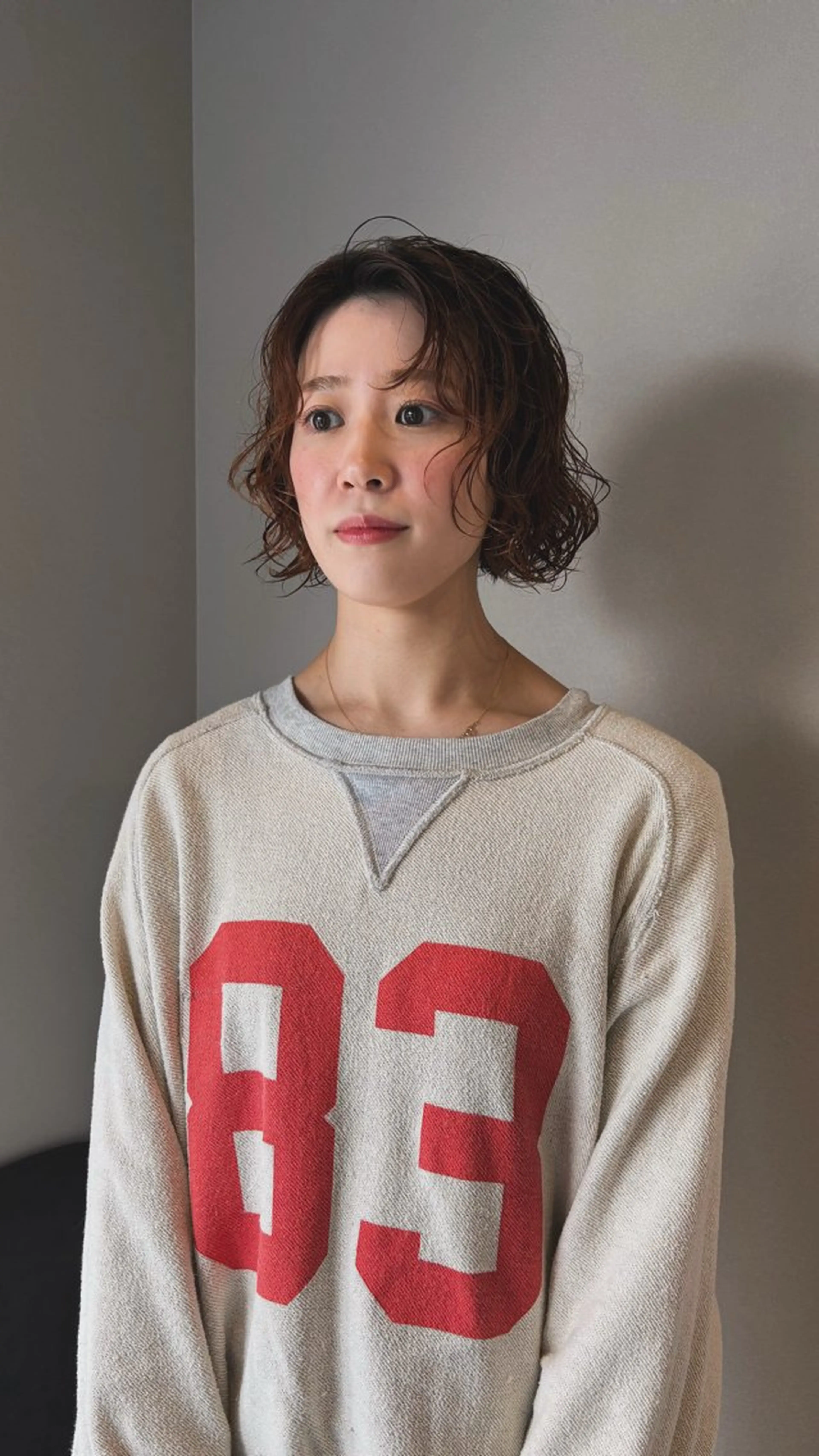 ミディアム パーマ ミディアムパーマ ボブ カット パーマ sourire 西大分所属・Sourire西大分 ☘️いけだ あおいのヘアスタイル