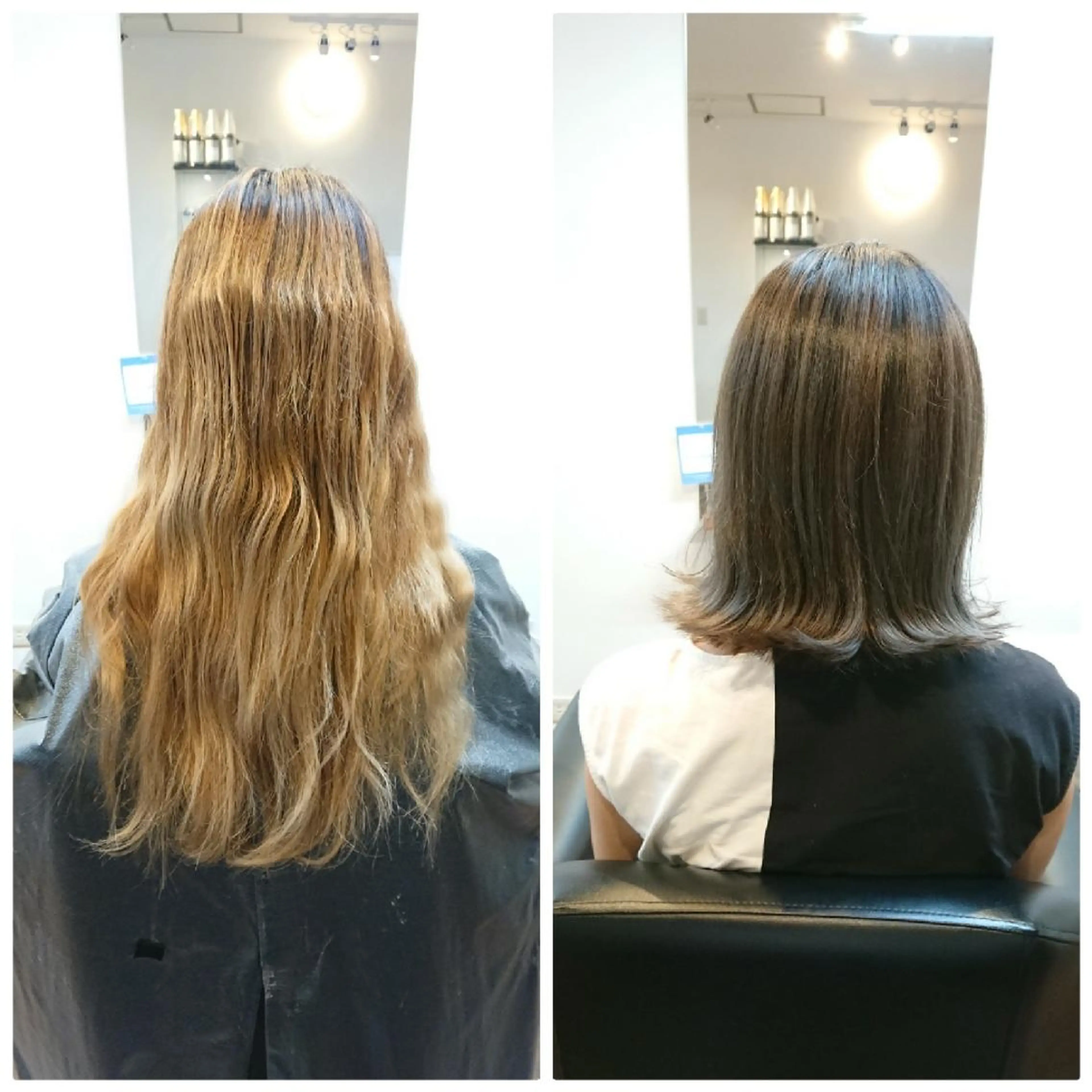 ミディアム カラー カット ヘアカラー トリートメント 原田 祥彰のヘアスタイル