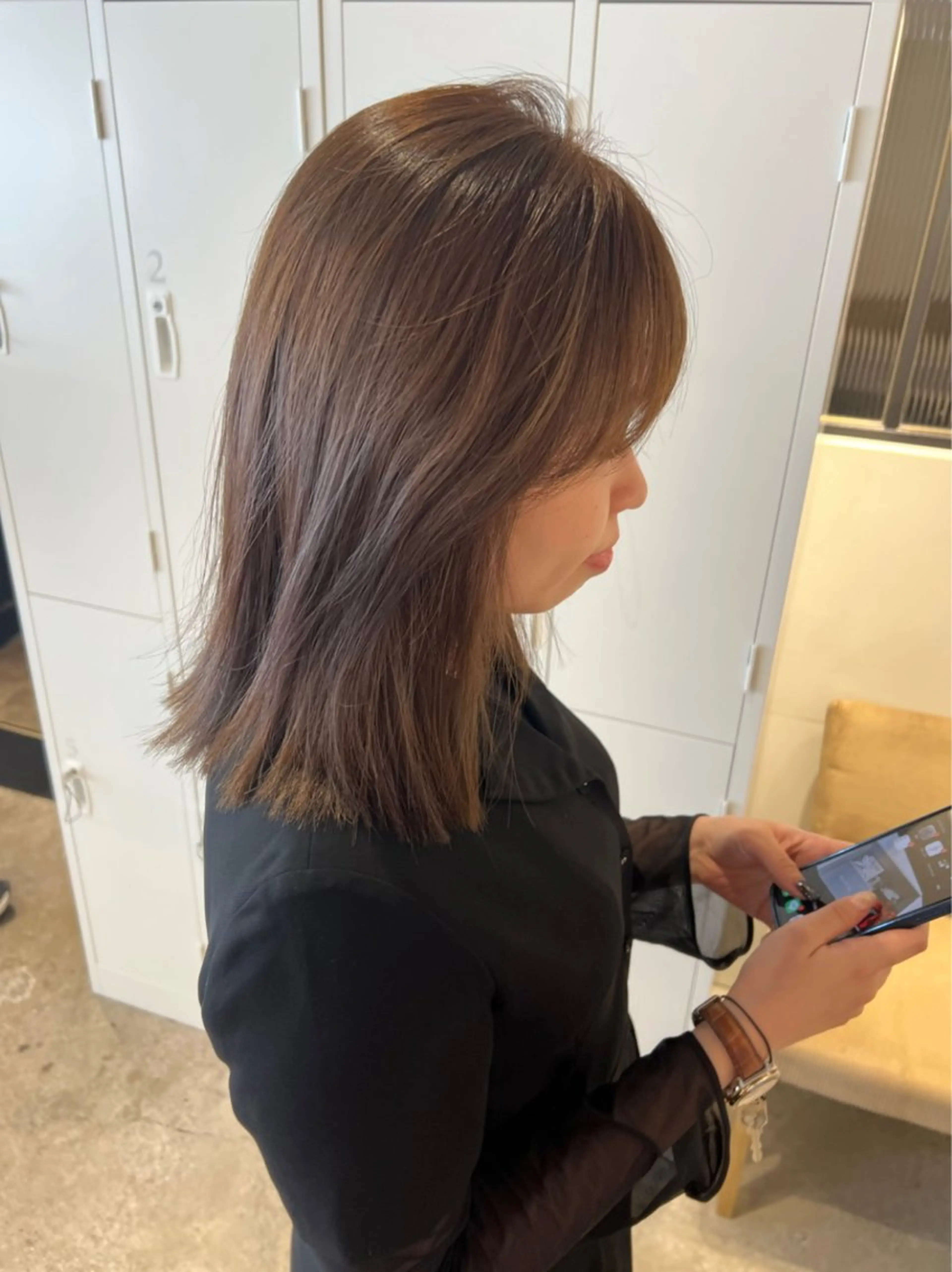 ミディアム カラー ヘアカラー トリートメント ✴︎まえた さやか✴︎のヘアスタイル