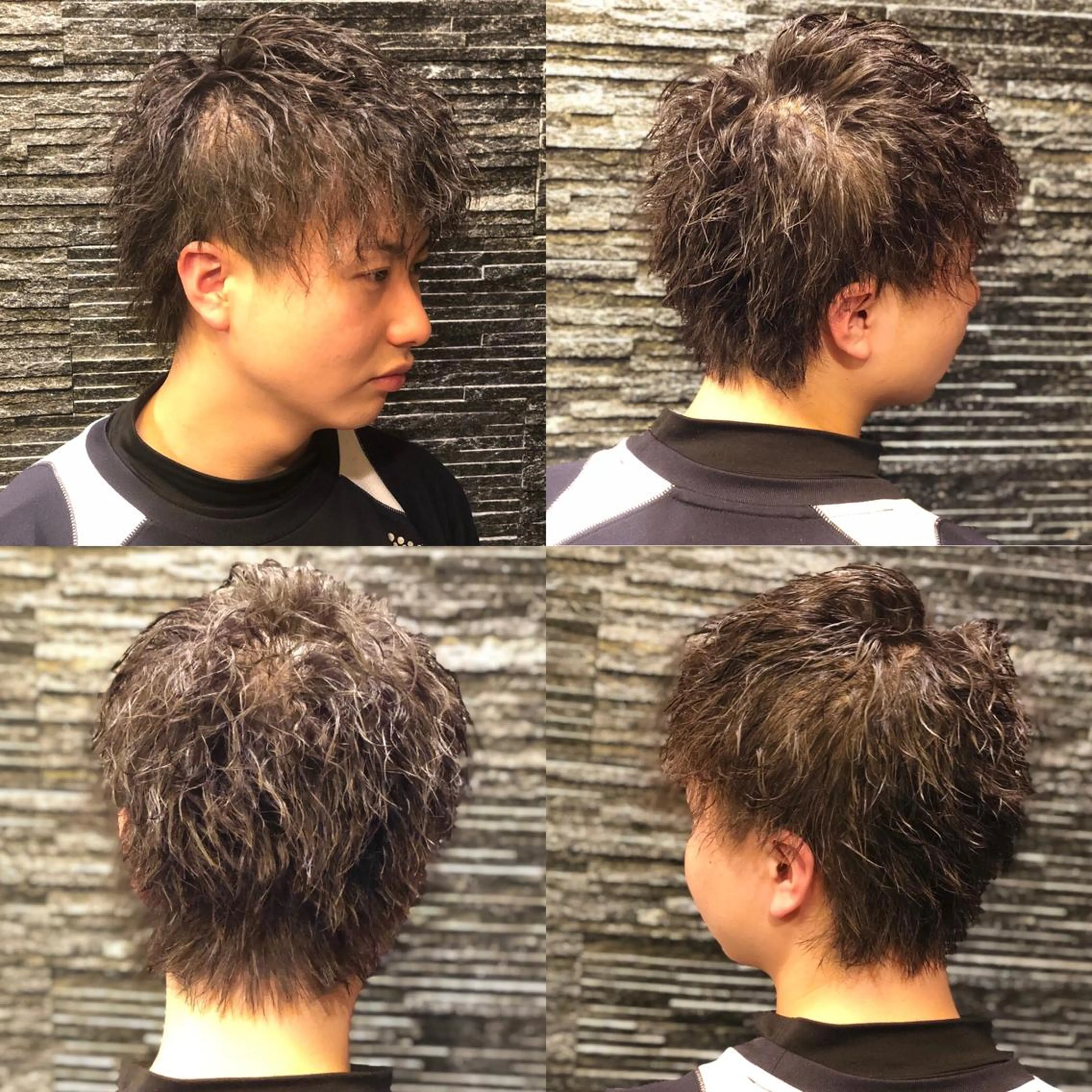 ミディアム パーマ ヘアアレンジ メンズ 萩原 勇樹のヘアスタイル