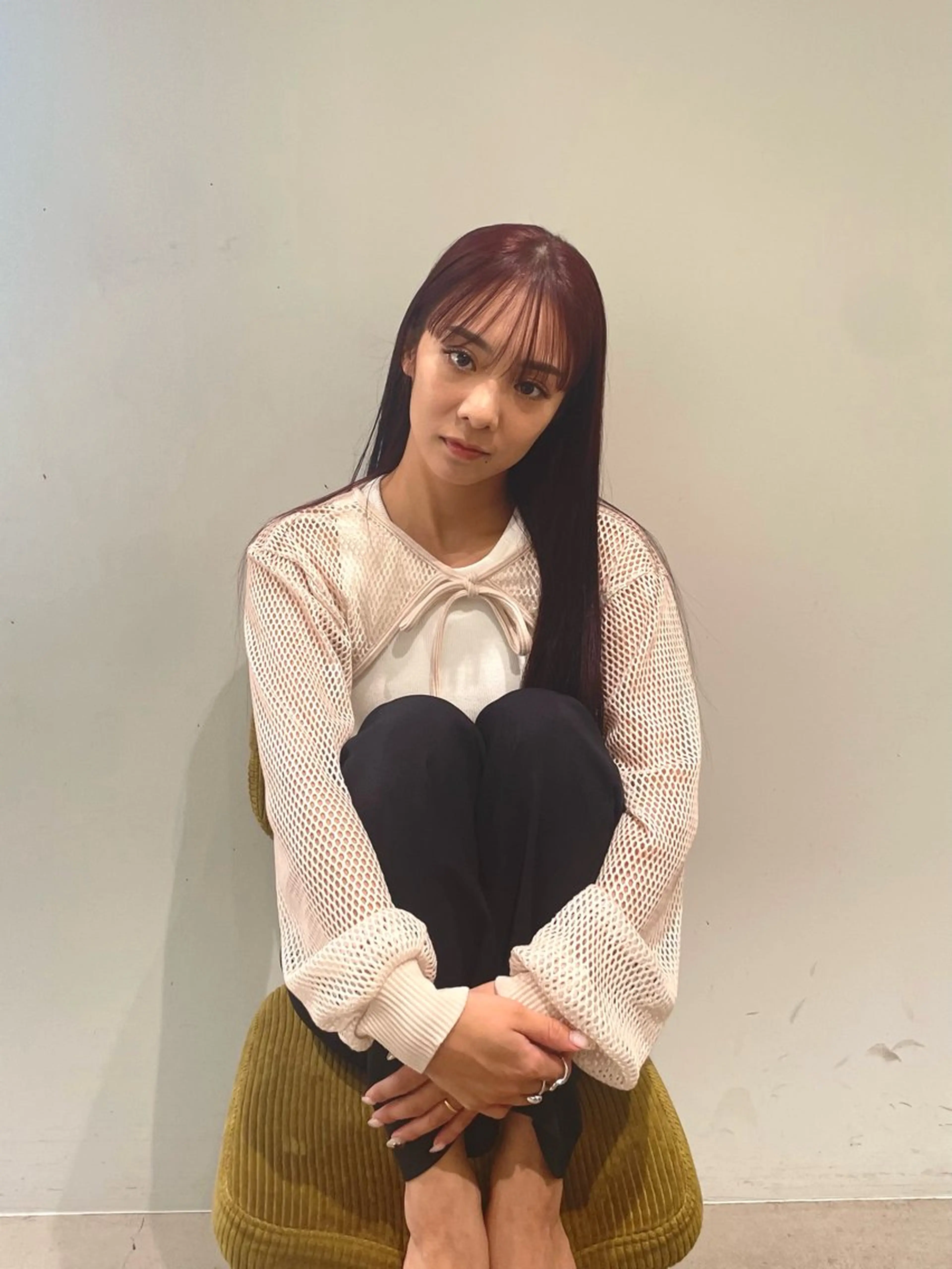 カラー カットパーマモデル 山中 遥のヘアスタイル