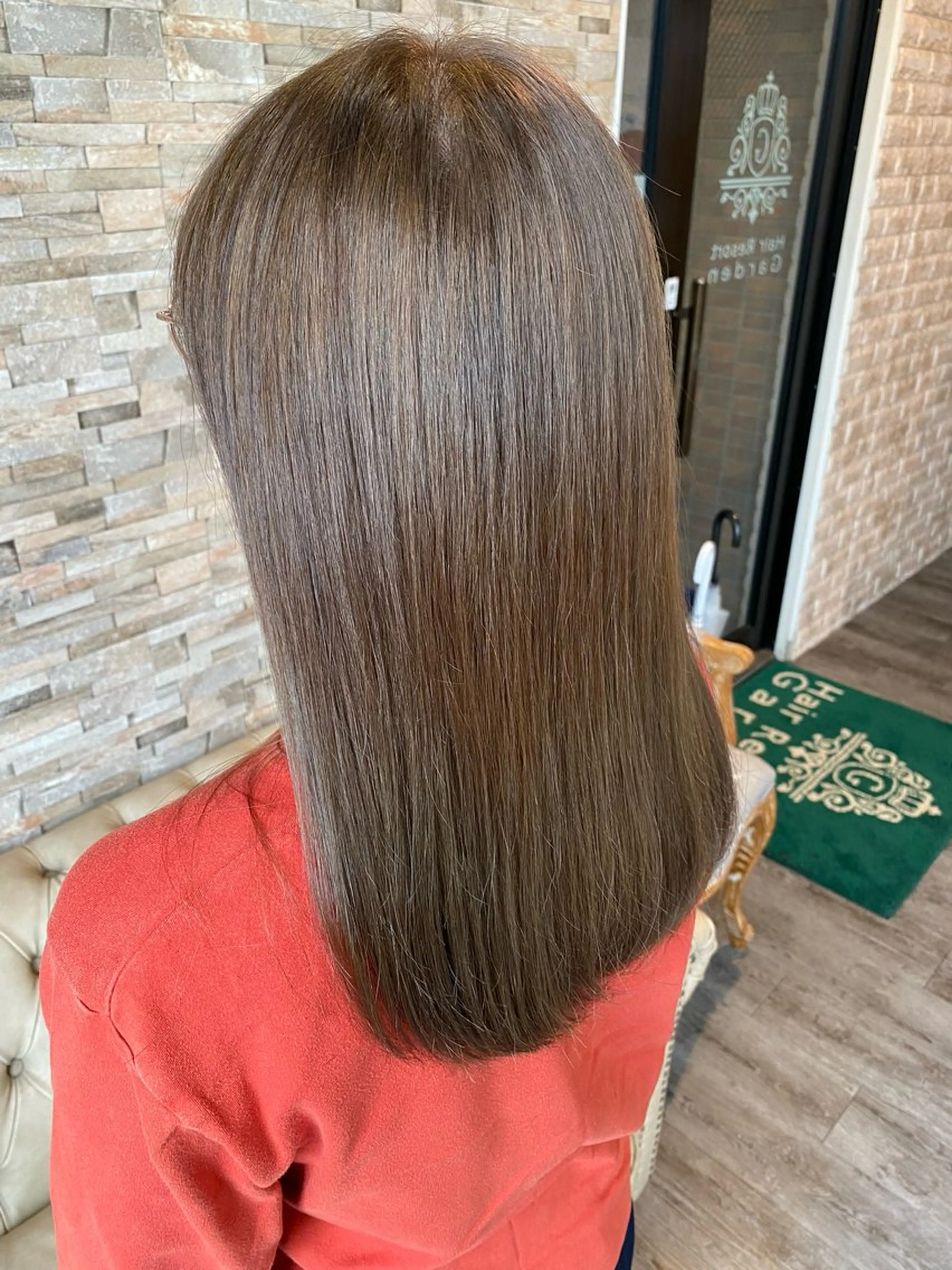 カラー ブリーチ グレージュ ヘアカラー サイトウ 南柏のヘアスタイル