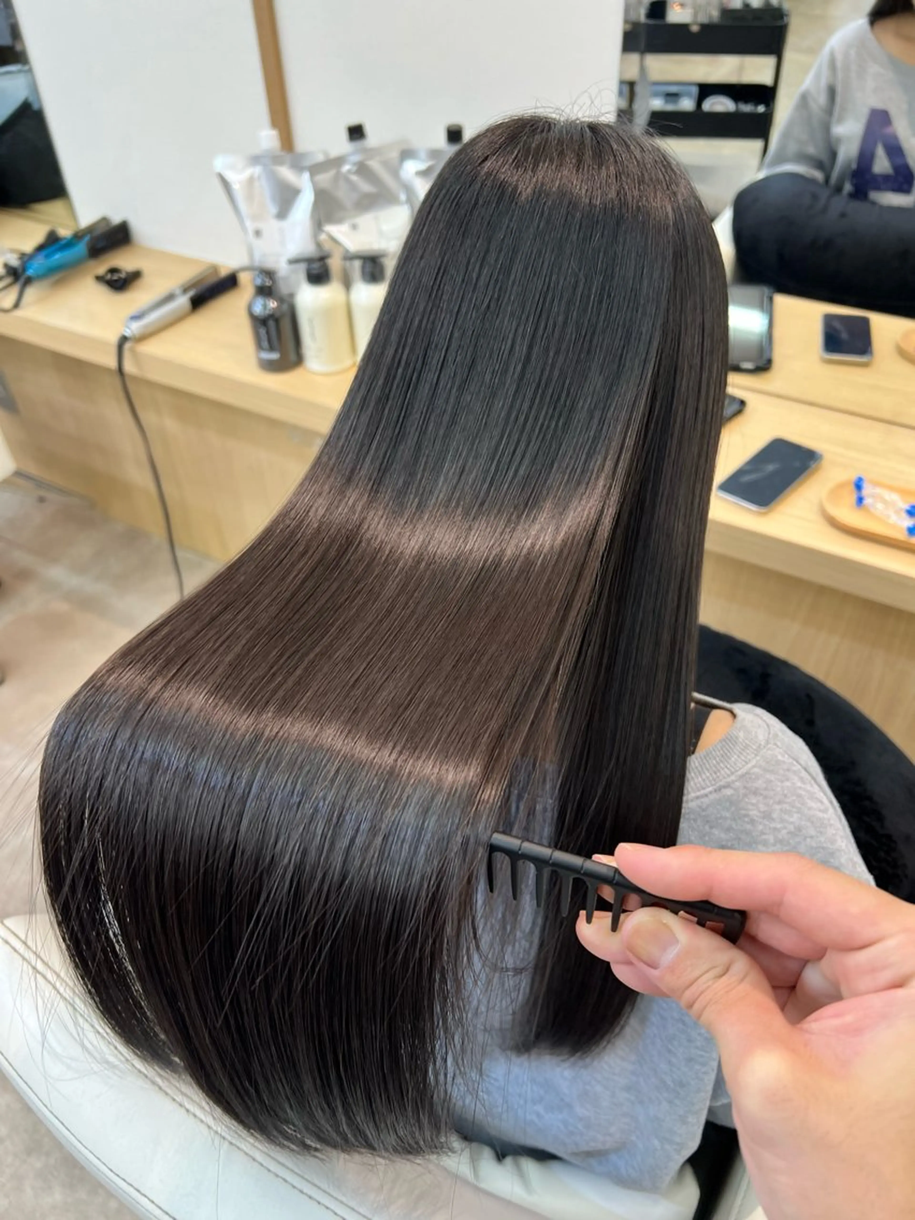 ロング 縮毛矯正 Ange hair所属・奥野 蓮のヘアスタイル