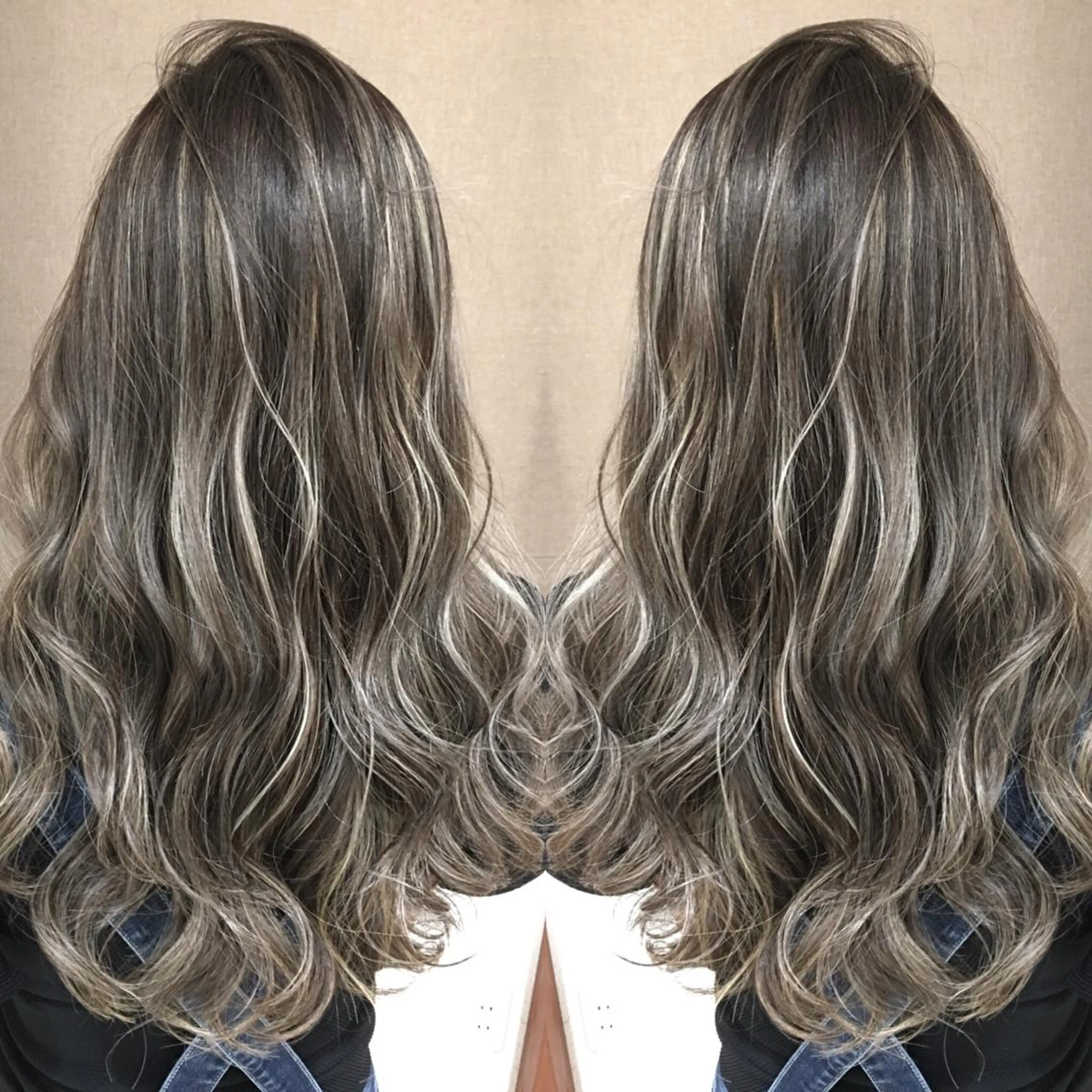 ロング カラー ハイライトカラー 3Dハイライト ハイライト ヘアカラー トリートメント 井上 一平のヘアスタイル