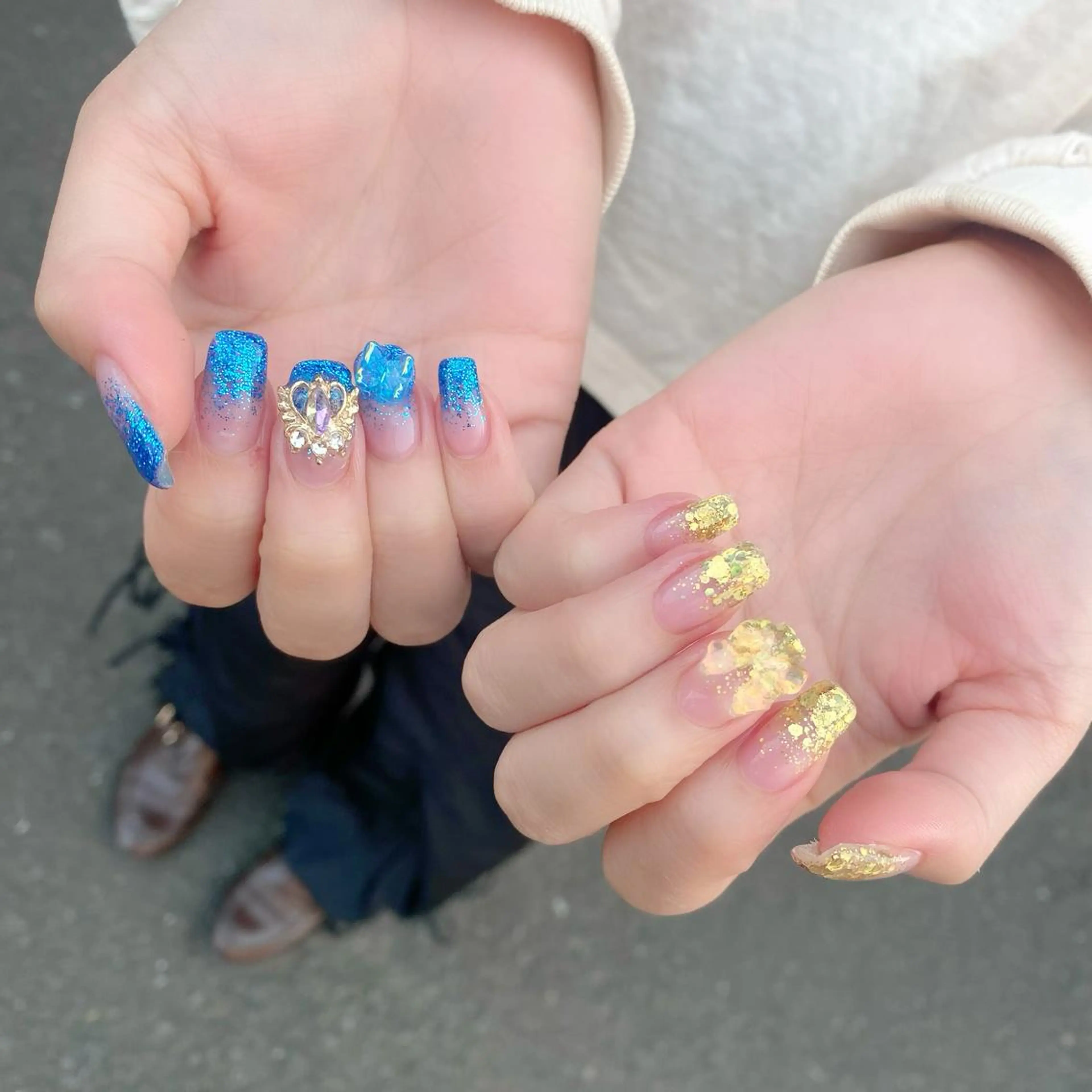 ネイル ジェルネイル グラデーション ラメ(グリッター) ラメグラデーション パラジェル Salon Ｋのネイルデザイン