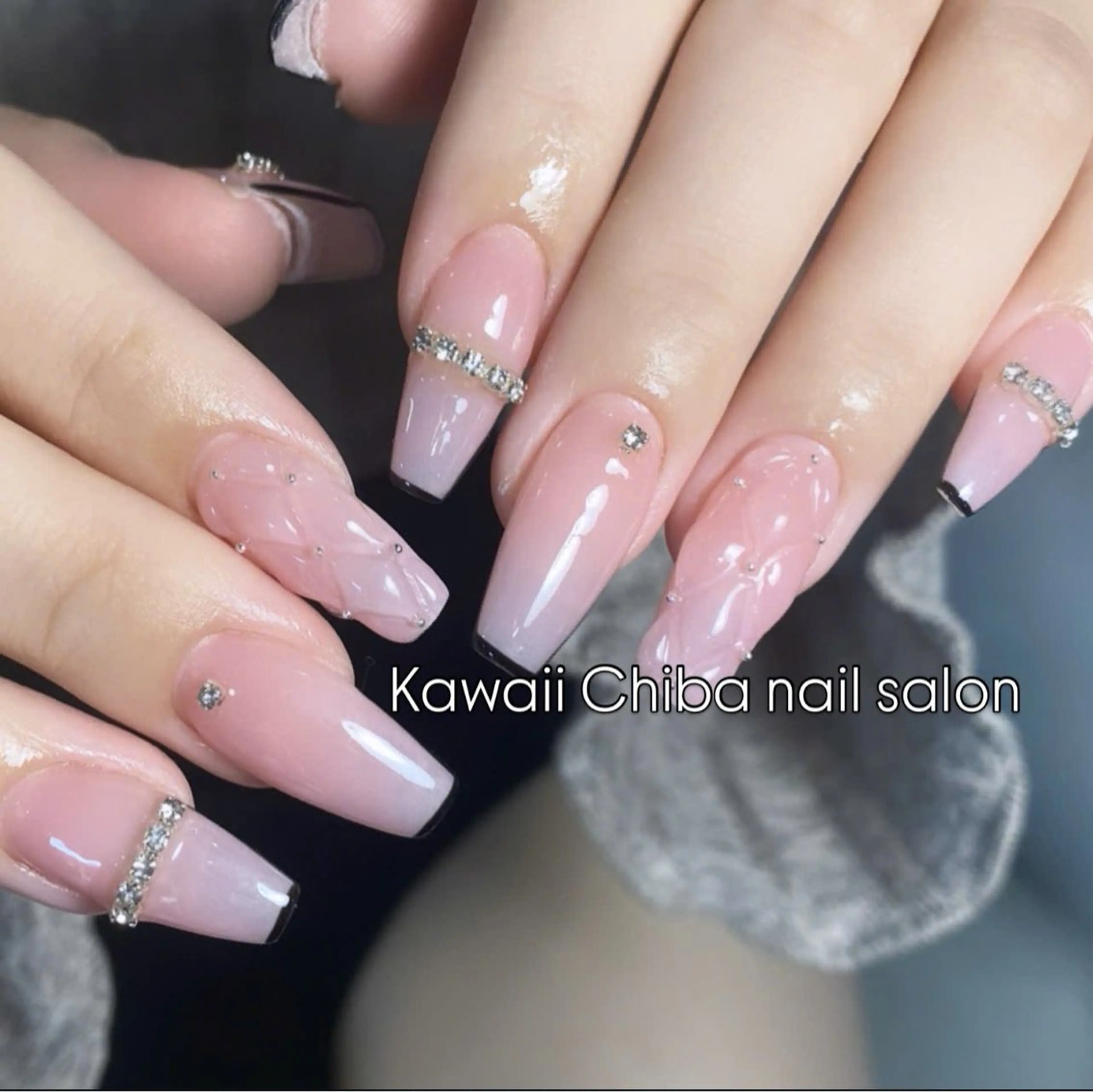 ネイル 長さ出し フレンチネイル ジェルネイル ガーリー 韓国ネイル ハンドネイル ハンドケア Kawaii Chiba nailのネイルデザイン