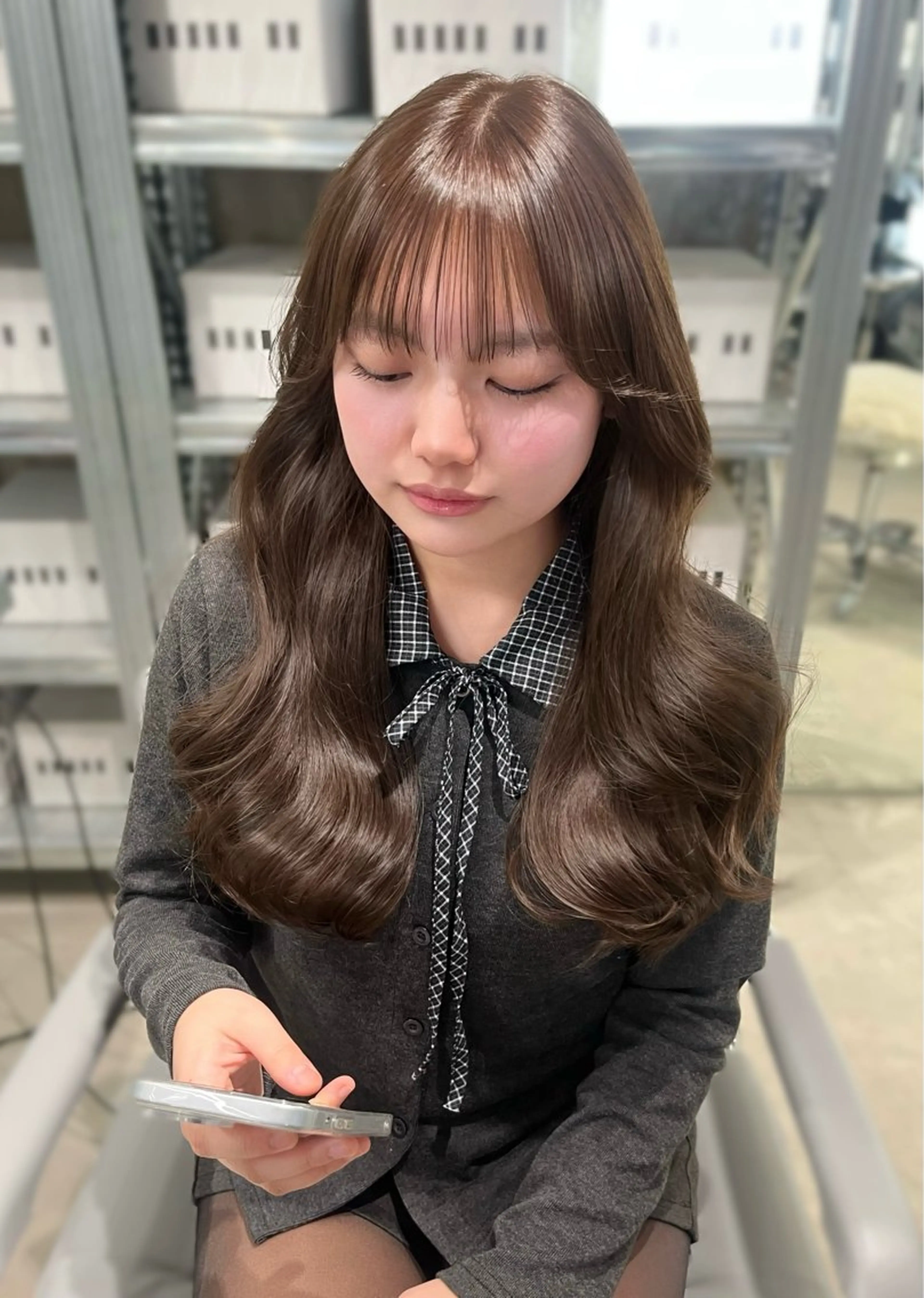 ロング カラー カット ヘアカラー トリートメント 髙木 由支奈のヘアスタイル