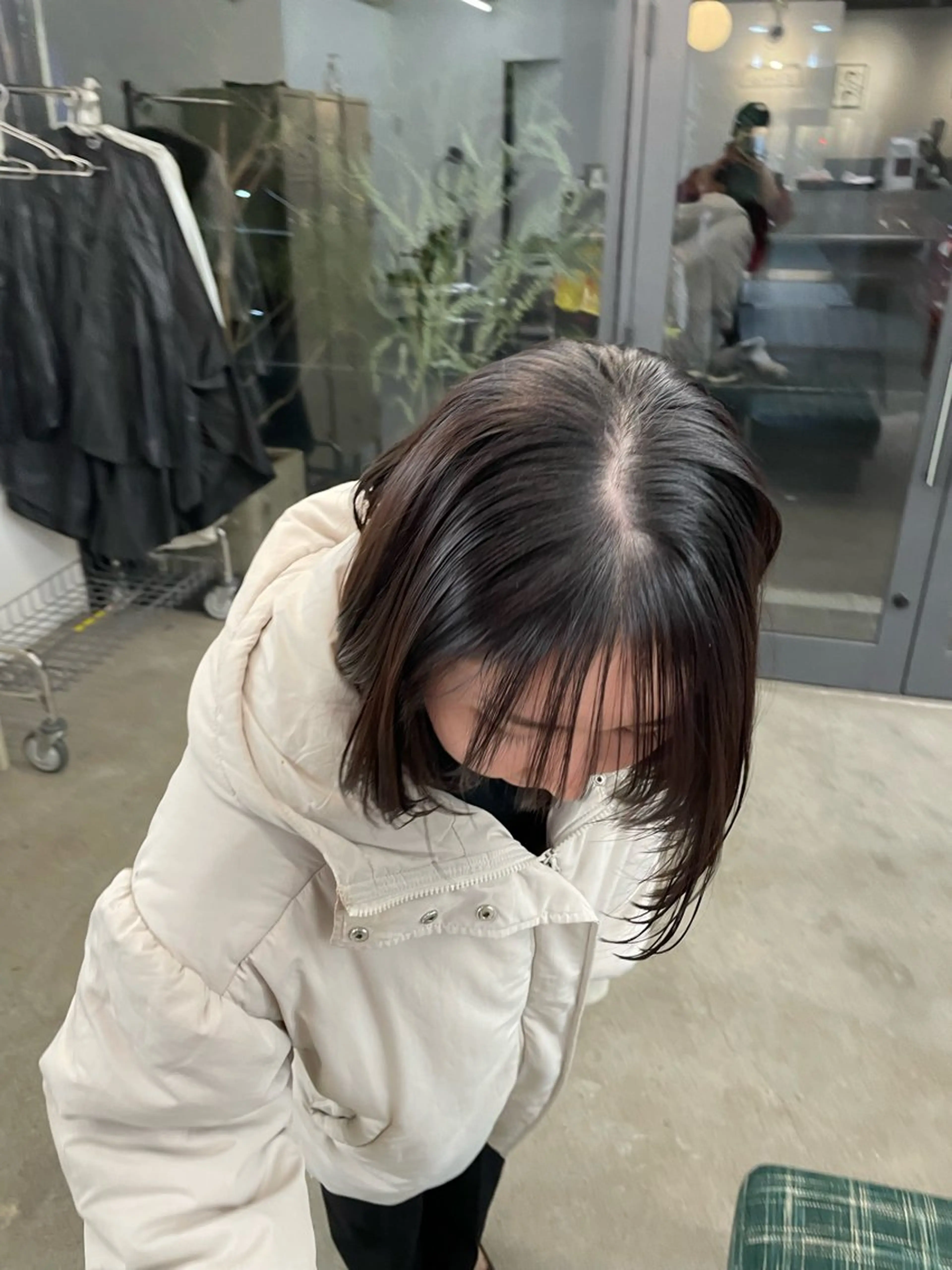 ミディアム カラー パーマ ミディアムパーマ ボルドーカラー 透明感カラー レッドカラー 髪質改善 【お洒落パーマ】 Elme　肥塚康汰郎のヘアスタイル