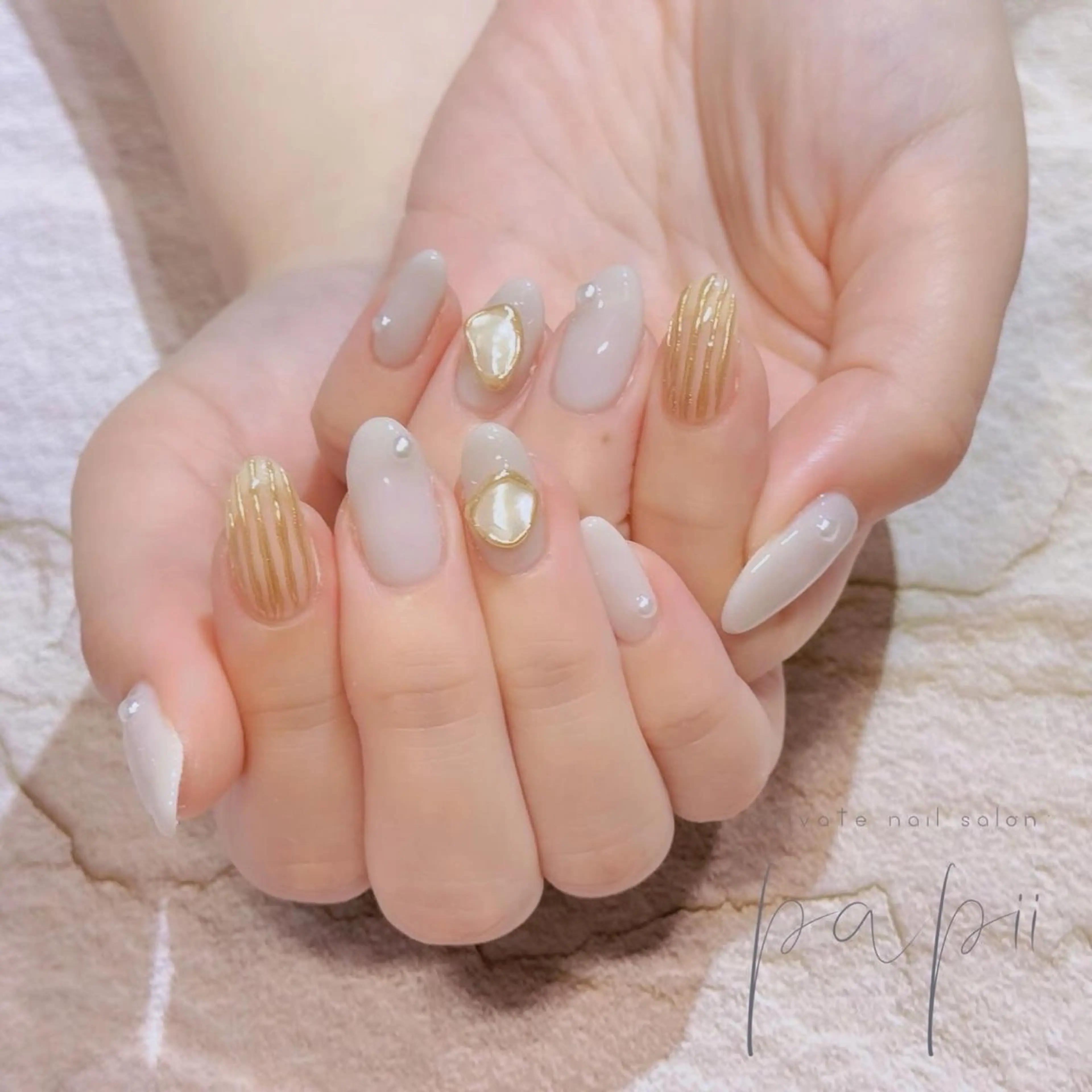 ネイル シンプルネイル ハンドネイル private nail salon papii所属・papii☆ kurodaのネイルデザイン