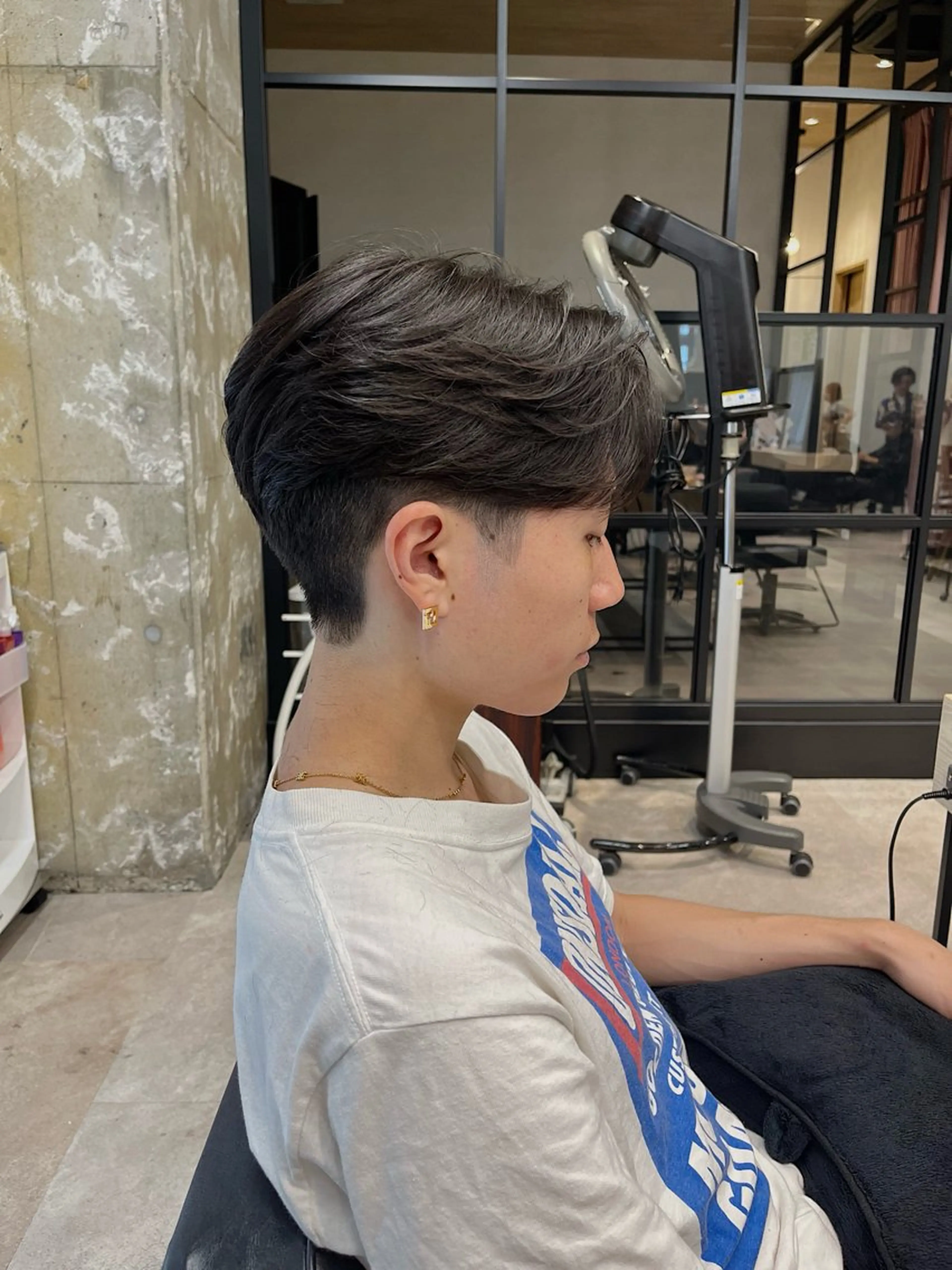 メンズ センターパート カット パーマ 似合わせカラーカット / パーマ/Rinoのヘアスタイル