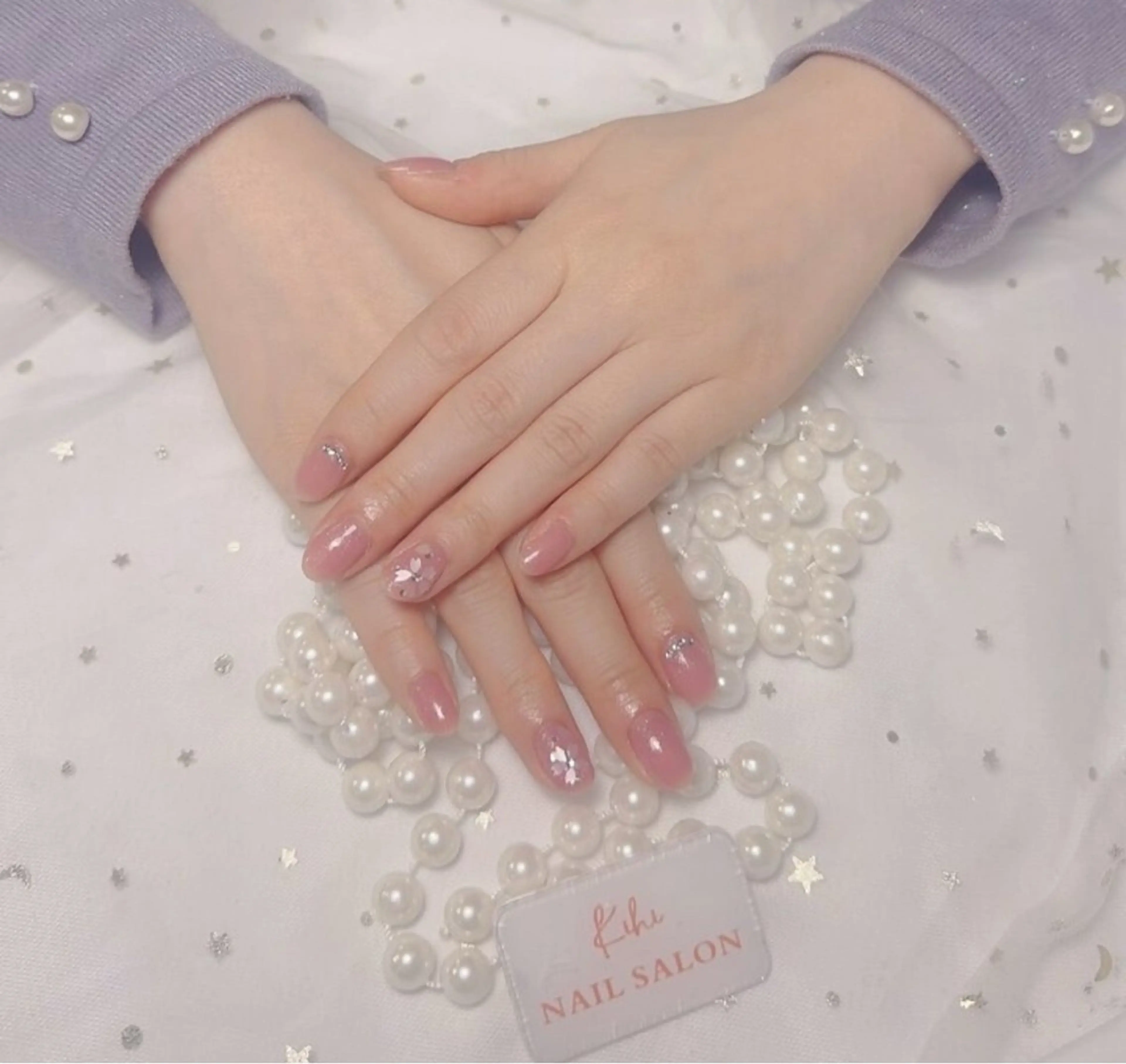 ネイル アートネイル フレンチネイル ジェルネイル グラデーション 韓国ネイル 村中 ハナのネイルデザイン