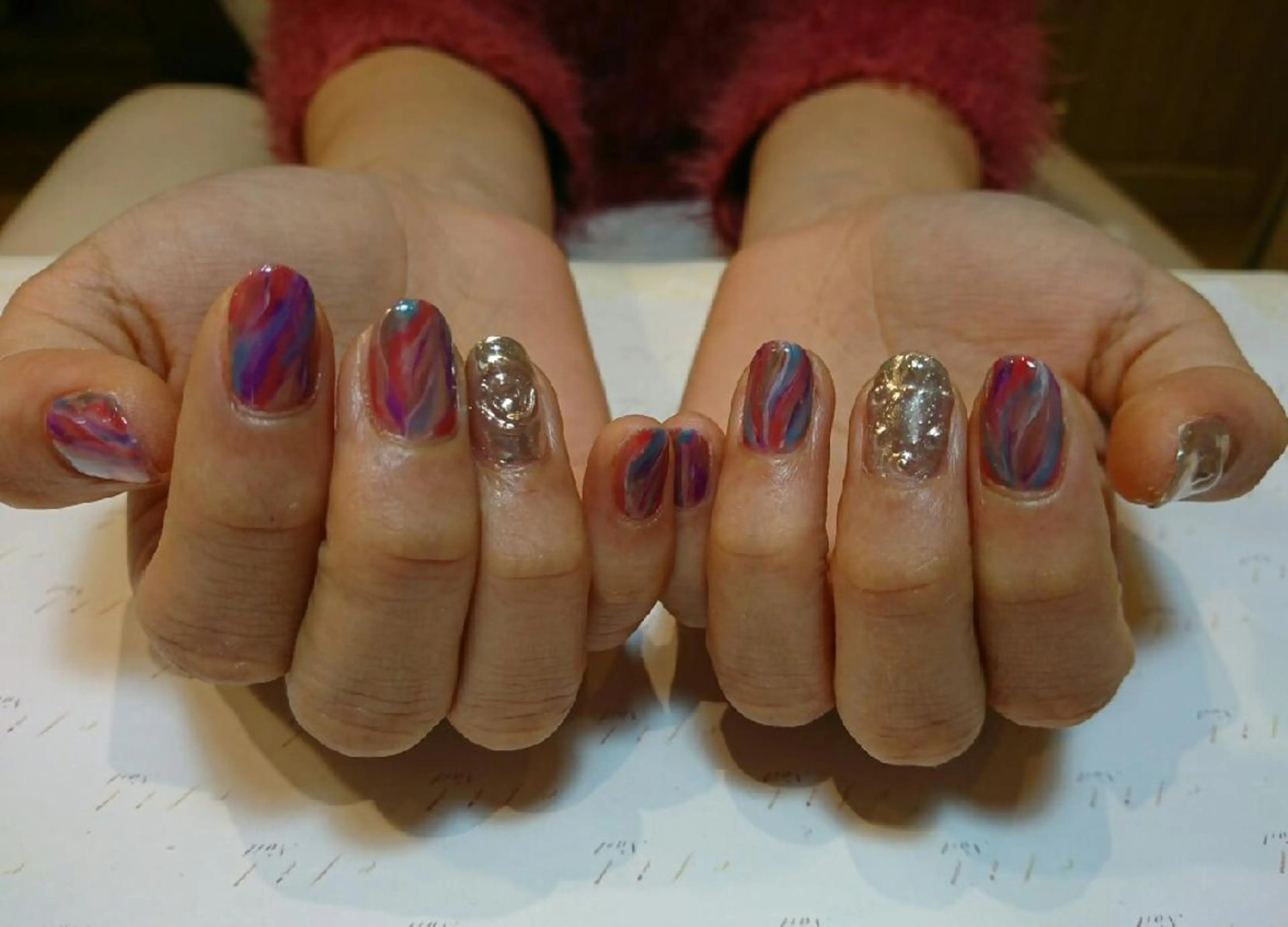 ネイル ミラーネイル 持ち込み みー shakushiroのネイルデザイン