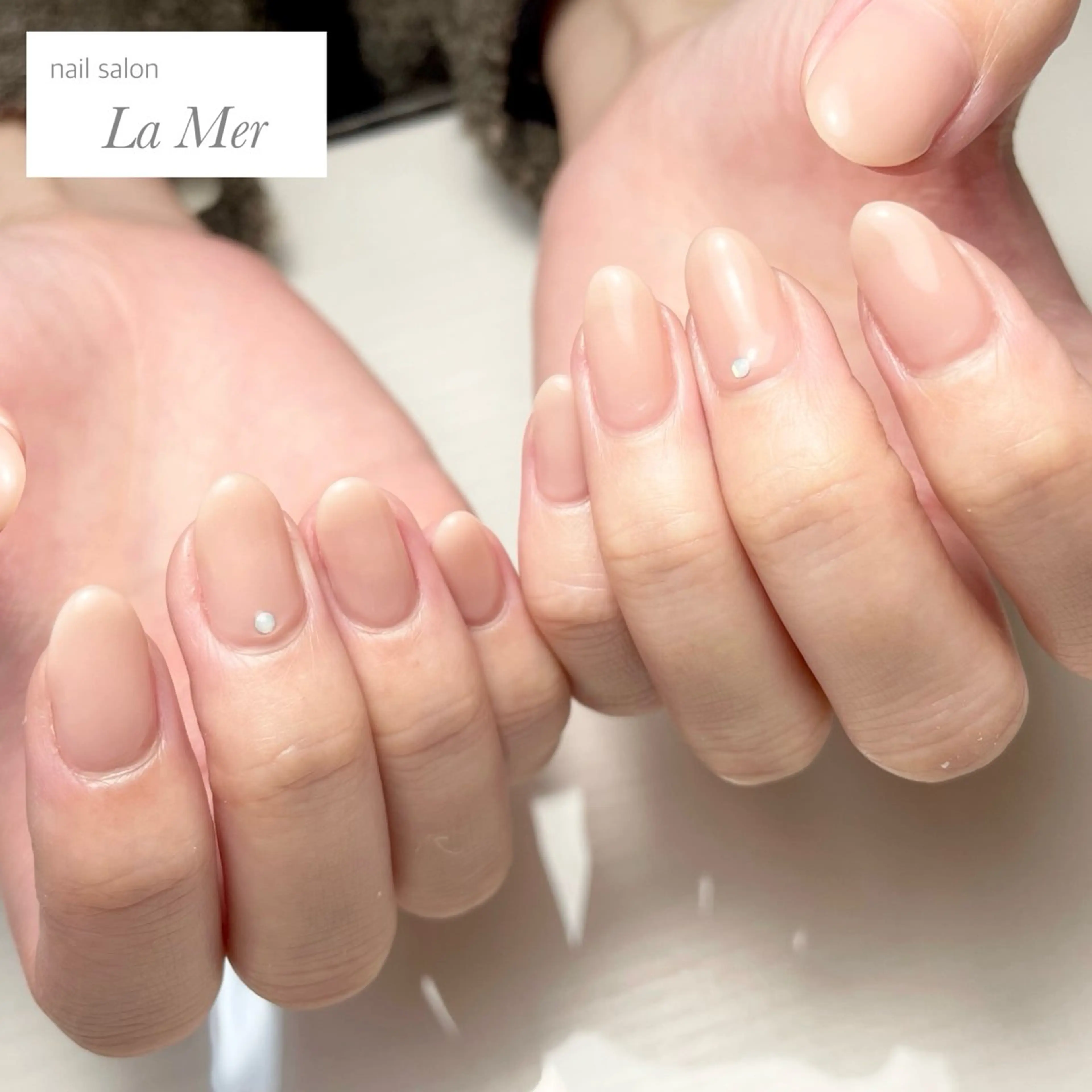 ネイル オフィスネイル ワンカラーネイル ピンク ピンクベージュ 春ネイル nailsalon La Merのネイルデザイン