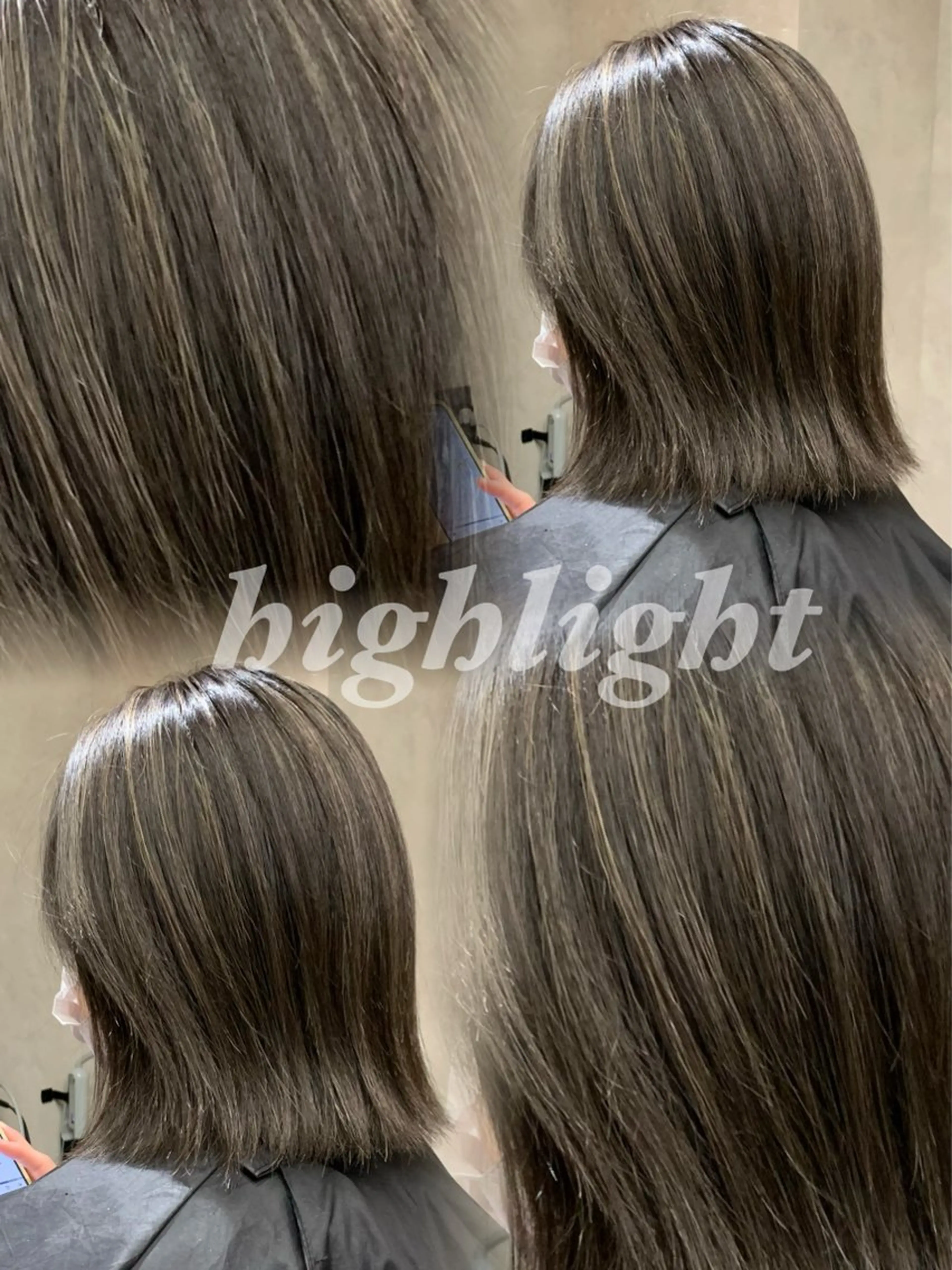 ショート カラー ヘアアレンジ バレイヤージュ ダブルカラー ハイライトカラー ハイトーンカラー ハイライト カット ヘアカラー トリートメント グランルッソ所属・岡山× バレイヤージュカラーのヘアスタイル