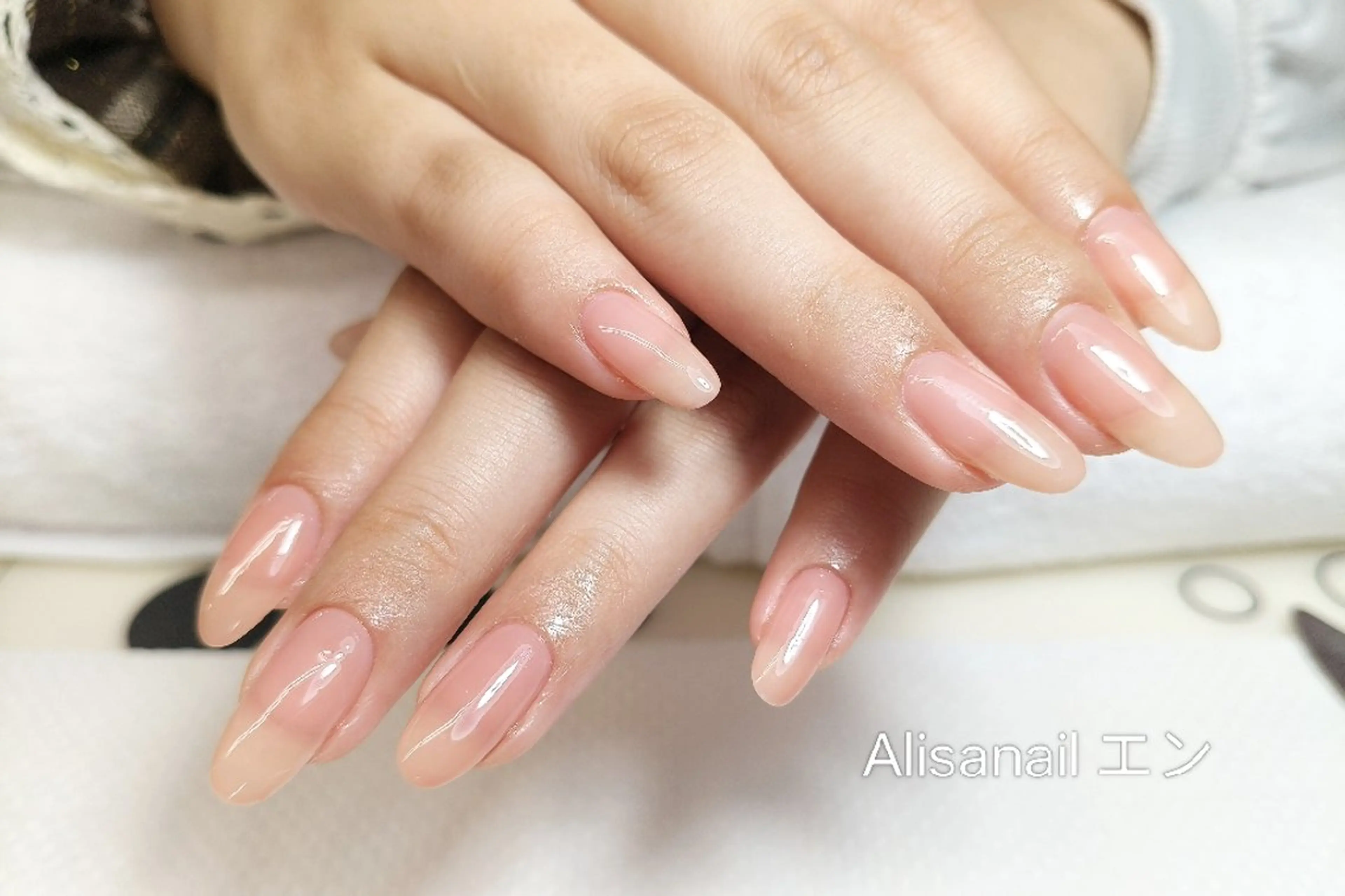 ネイル ワンカラーネイル ピンク エ ンのネイルデザイン