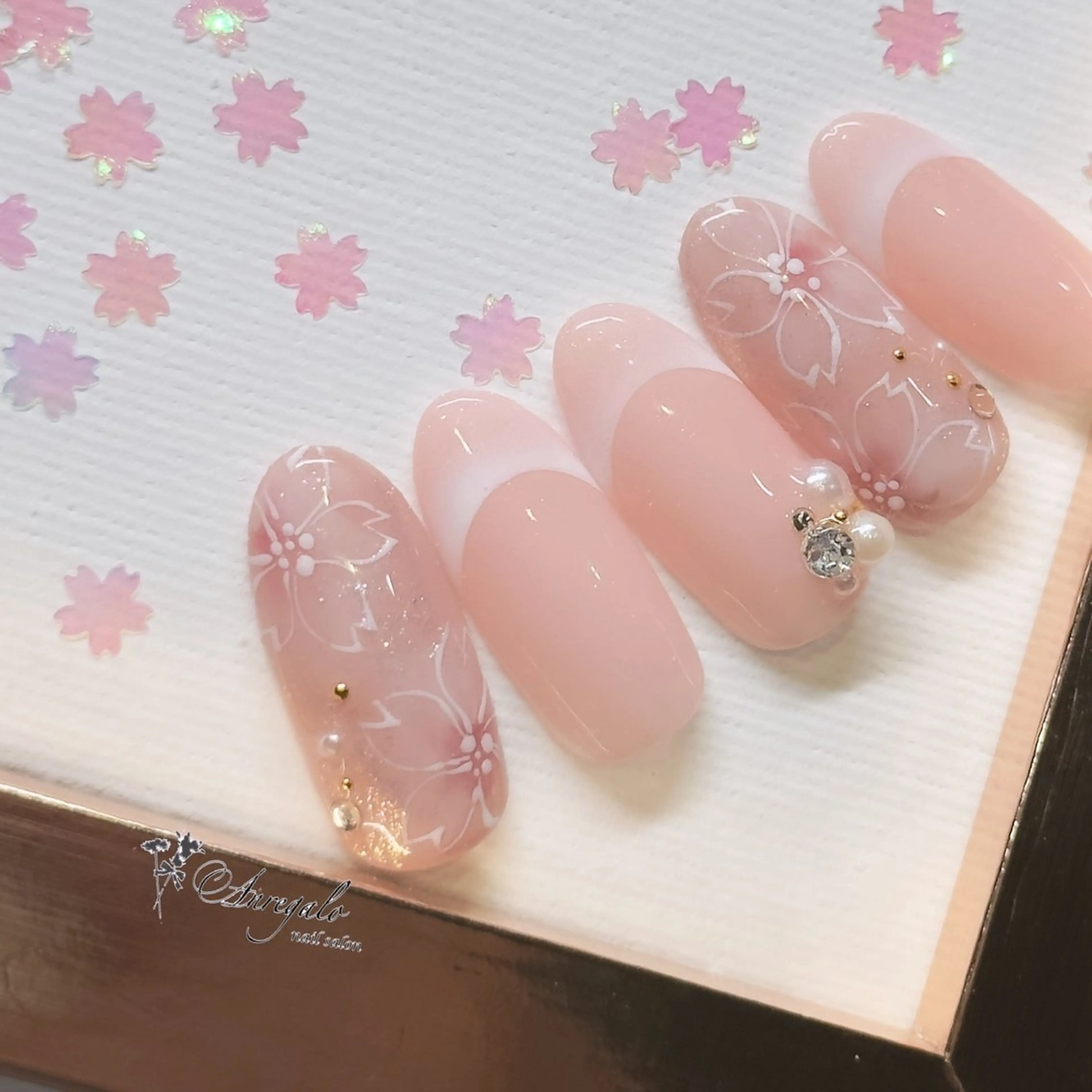 ネイル 桜ネイル nail salon Anregalo《アンレガロ》所属・橋本 麻未のネイルデザイン