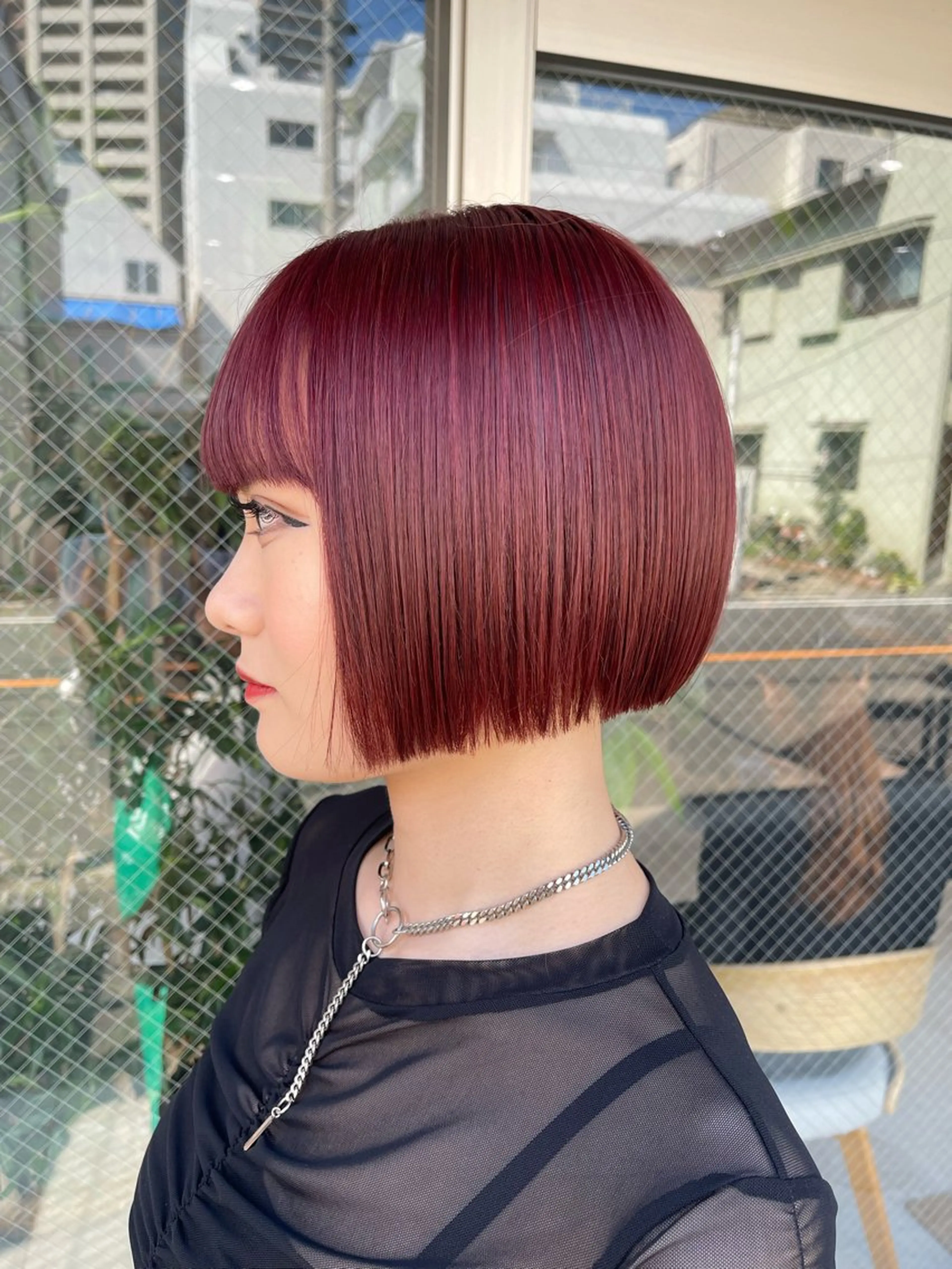ショート カラー レッドカラー ボブ ヘアカラー トリートメント ヘアセット 🩵ボブ/レイヤー /髪質改善🩵のヘアスタイル