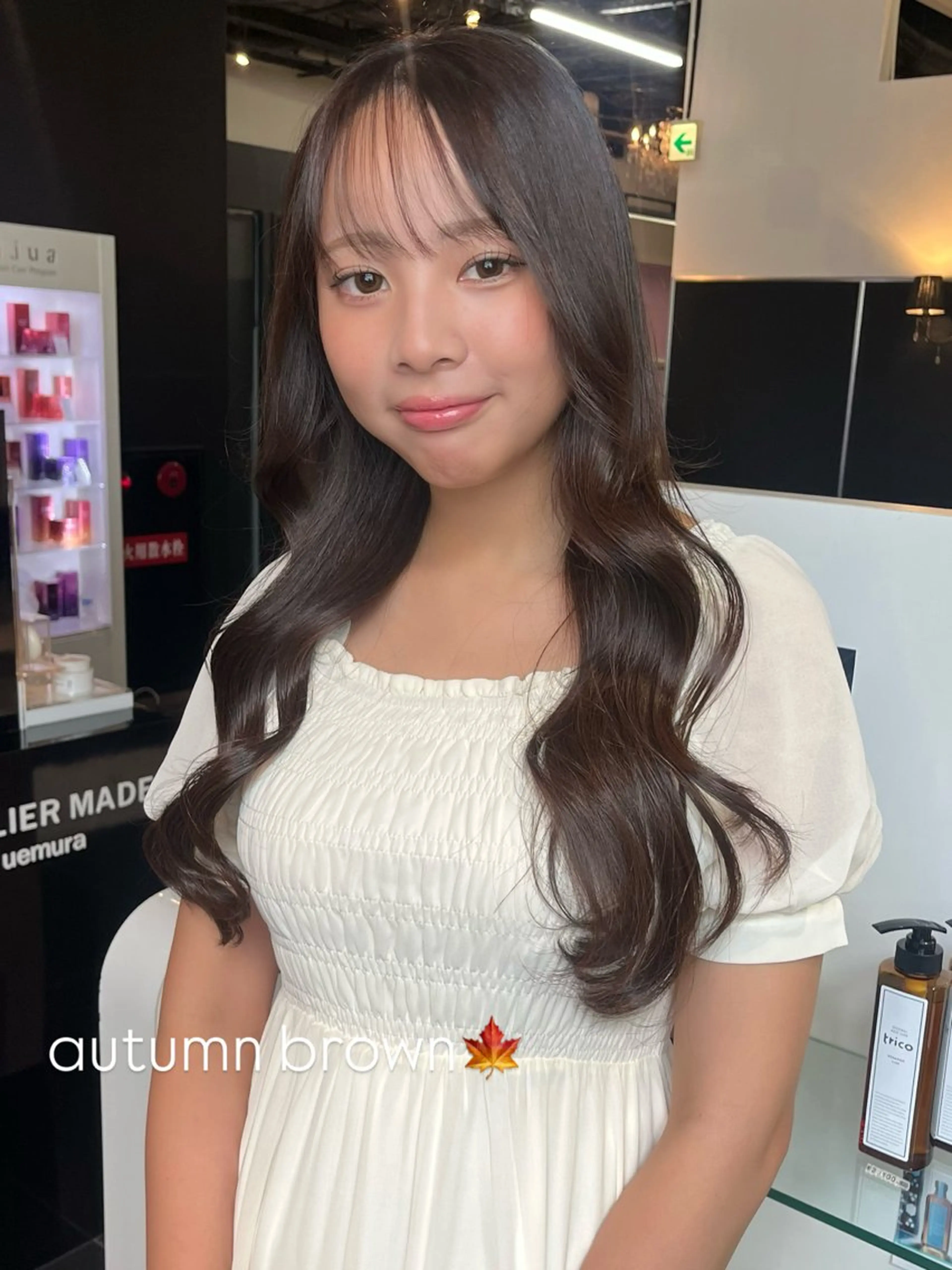 ロング カラー ヘアカラー トリートメント trico心斎橋 ナツミのヘアスタイル