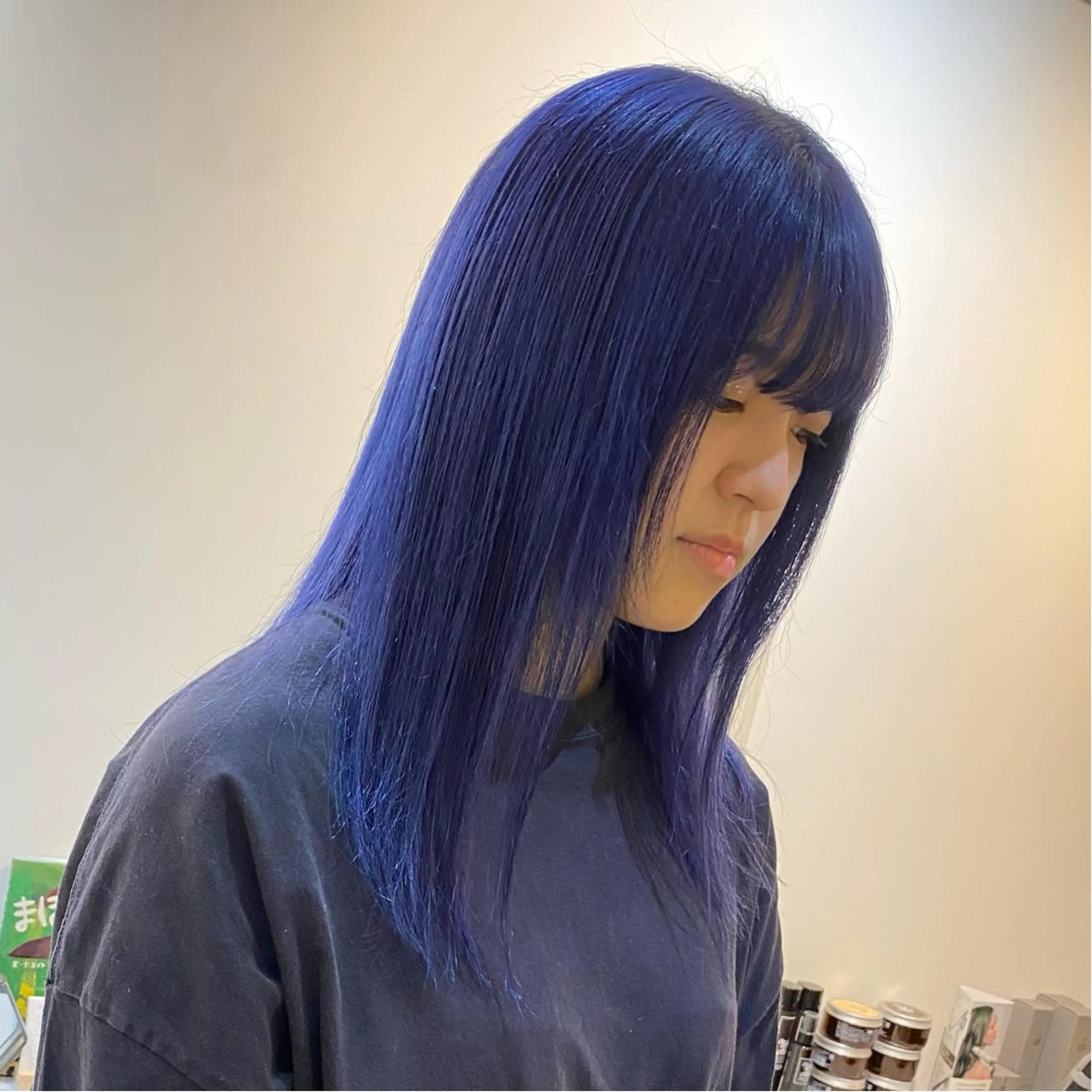 セミロング カラー ブルーカラー ブルーラベンダー ラベンダーカラー afeelriamo所属・清水 玖琉海のヘアスタイル
