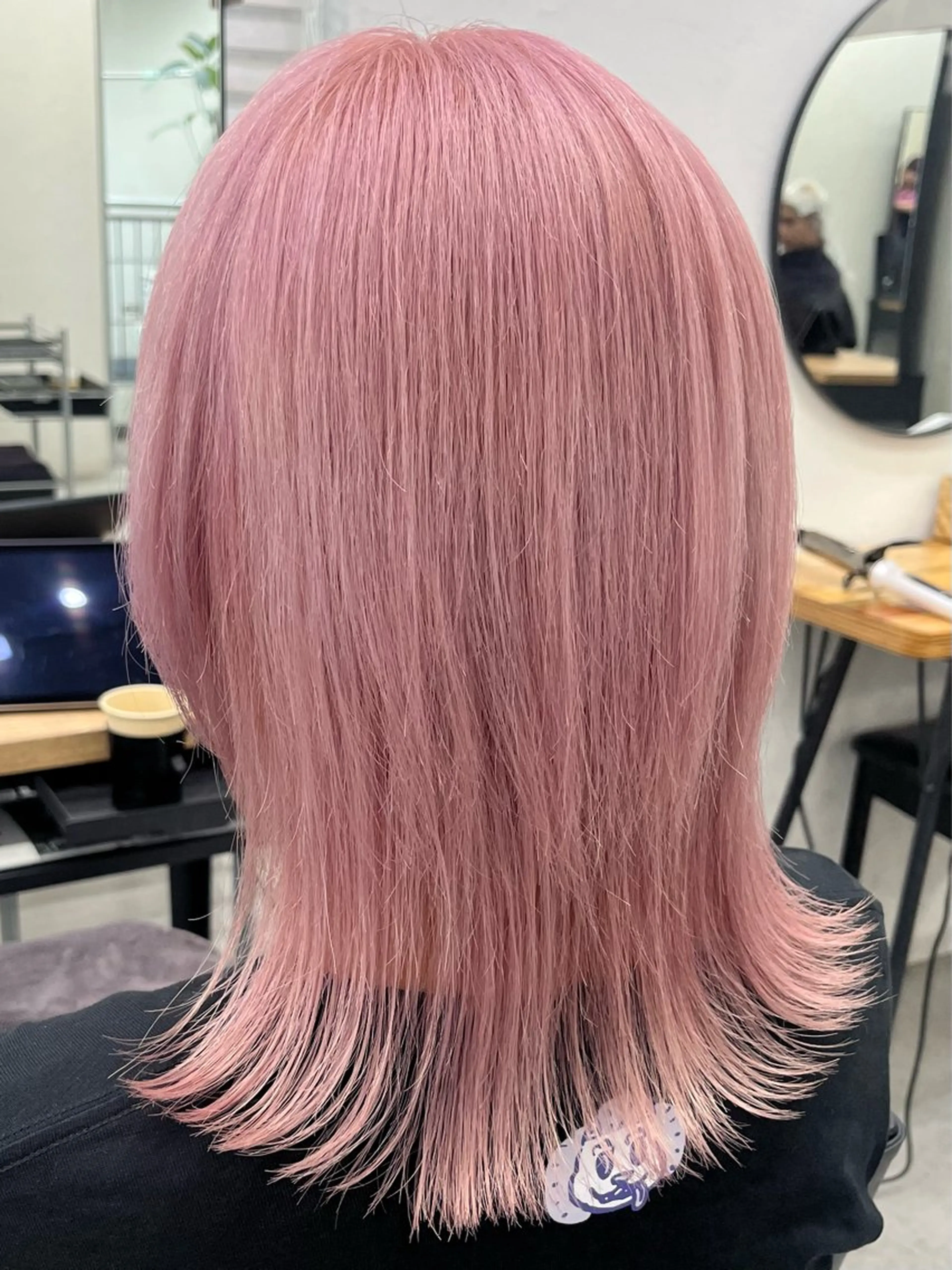 ミディアム カラー ヘアアレンジ ピンクカラー 🫧透明感カラー/ ナルハ🫧のヘアスタイル