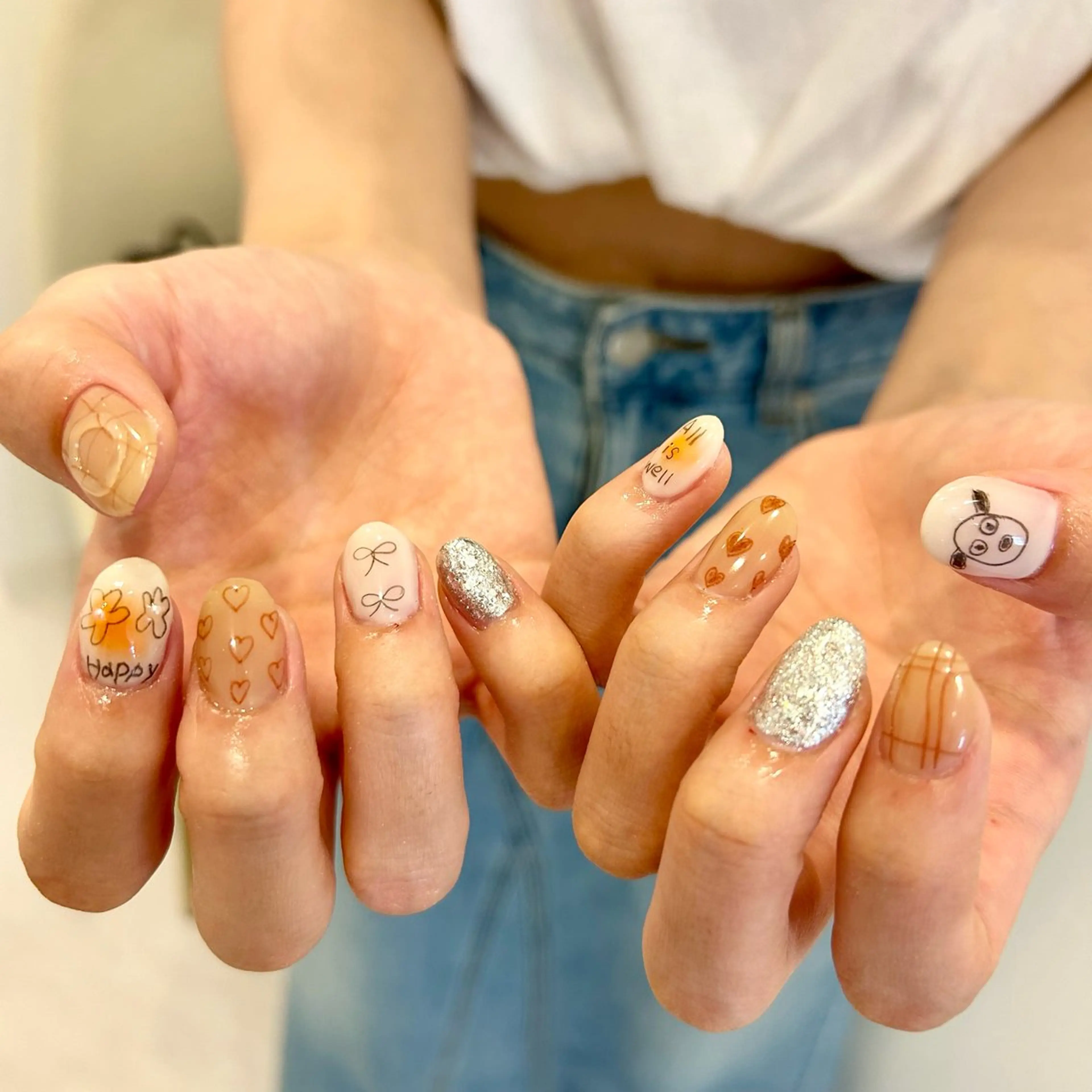 ネイル 🫧飛山琉桜/二条 ネイルアート/束感のマツエク・マツパデザイン