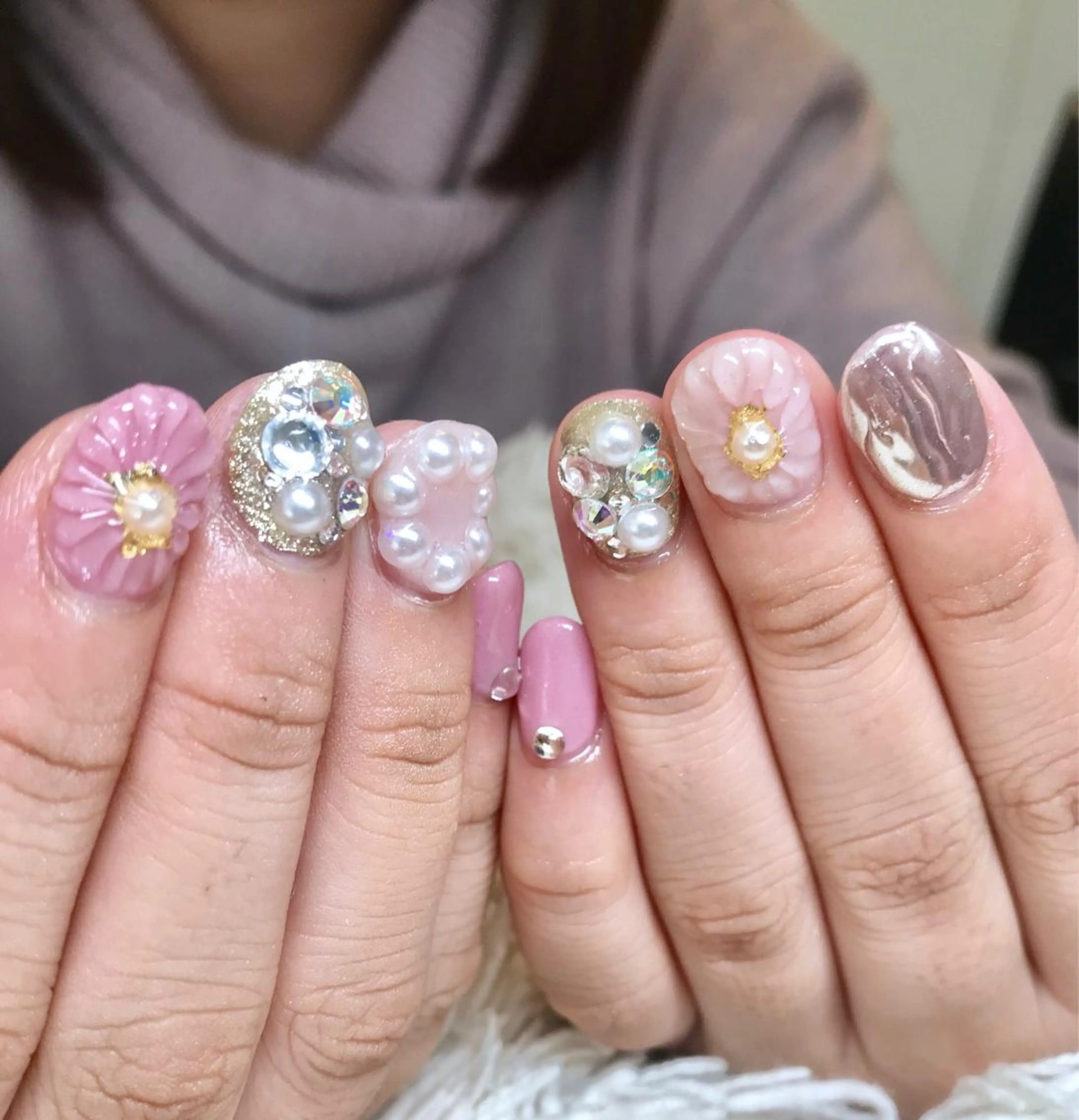 ショート カラー パーマ ヘアアレンジ メンズ キッズ ネイル マツエク・マツパ クリアネイル フラワーネイル ミラーネイル nail&eye Aoのマツエク・マツパデザイン