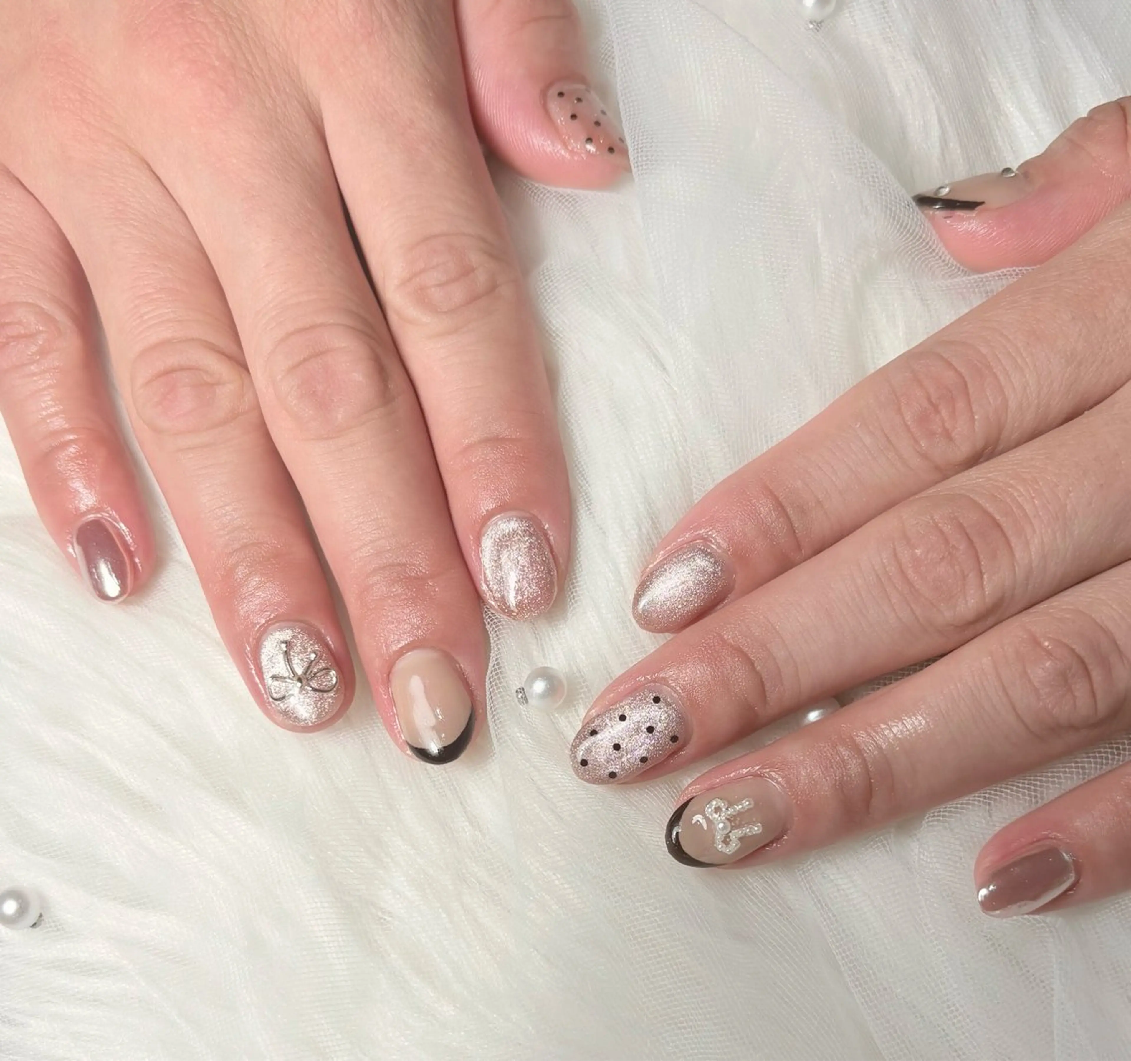 ショート ハンドネイル 山科駅徒歩3分❣️ 代表　紗恵子のネイルデザイン