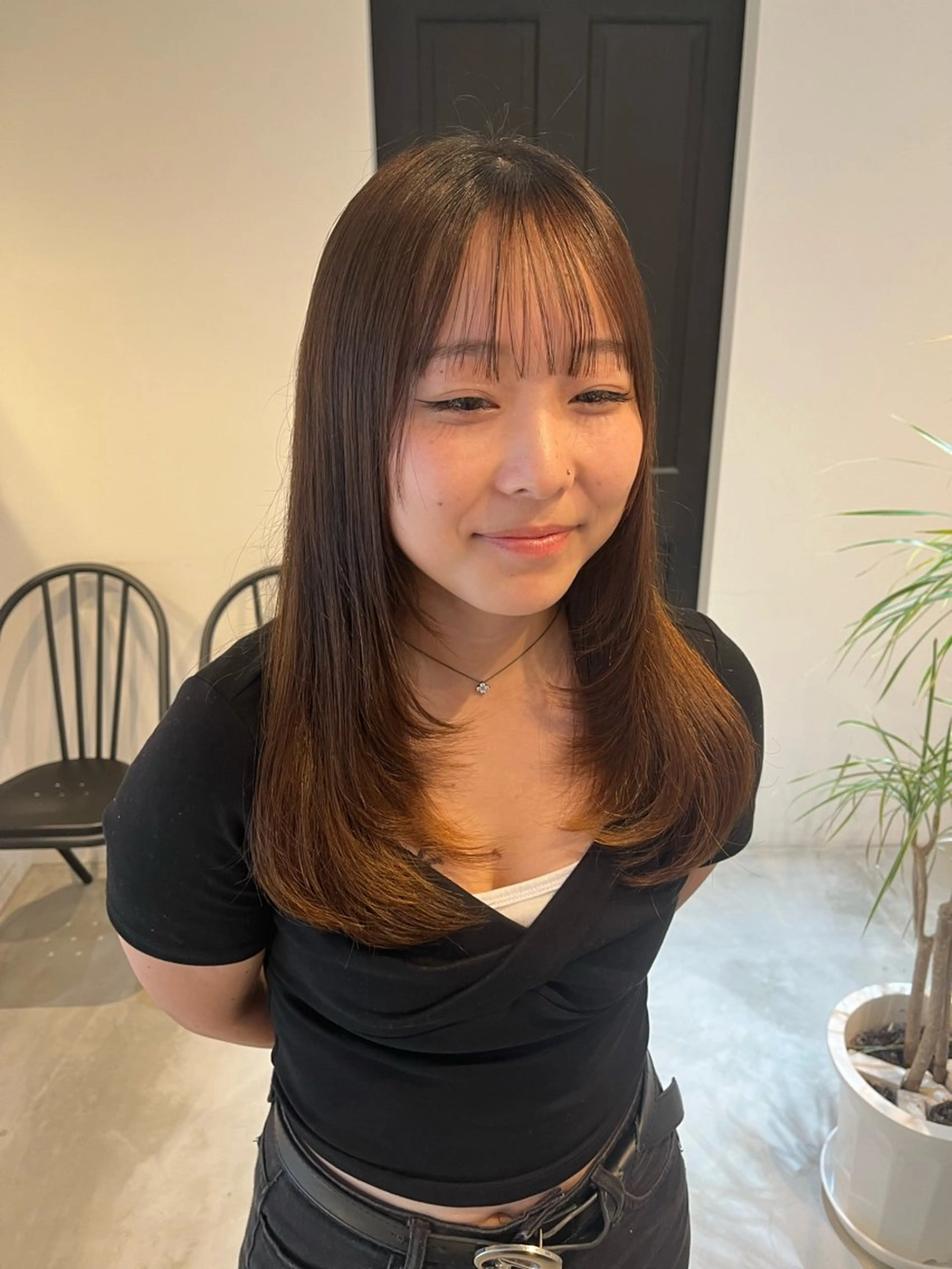 セミロング レイヤーカット ALLYS 渋谷店所属・最高級の艶のある カラーmei🎨のヘアスタイル