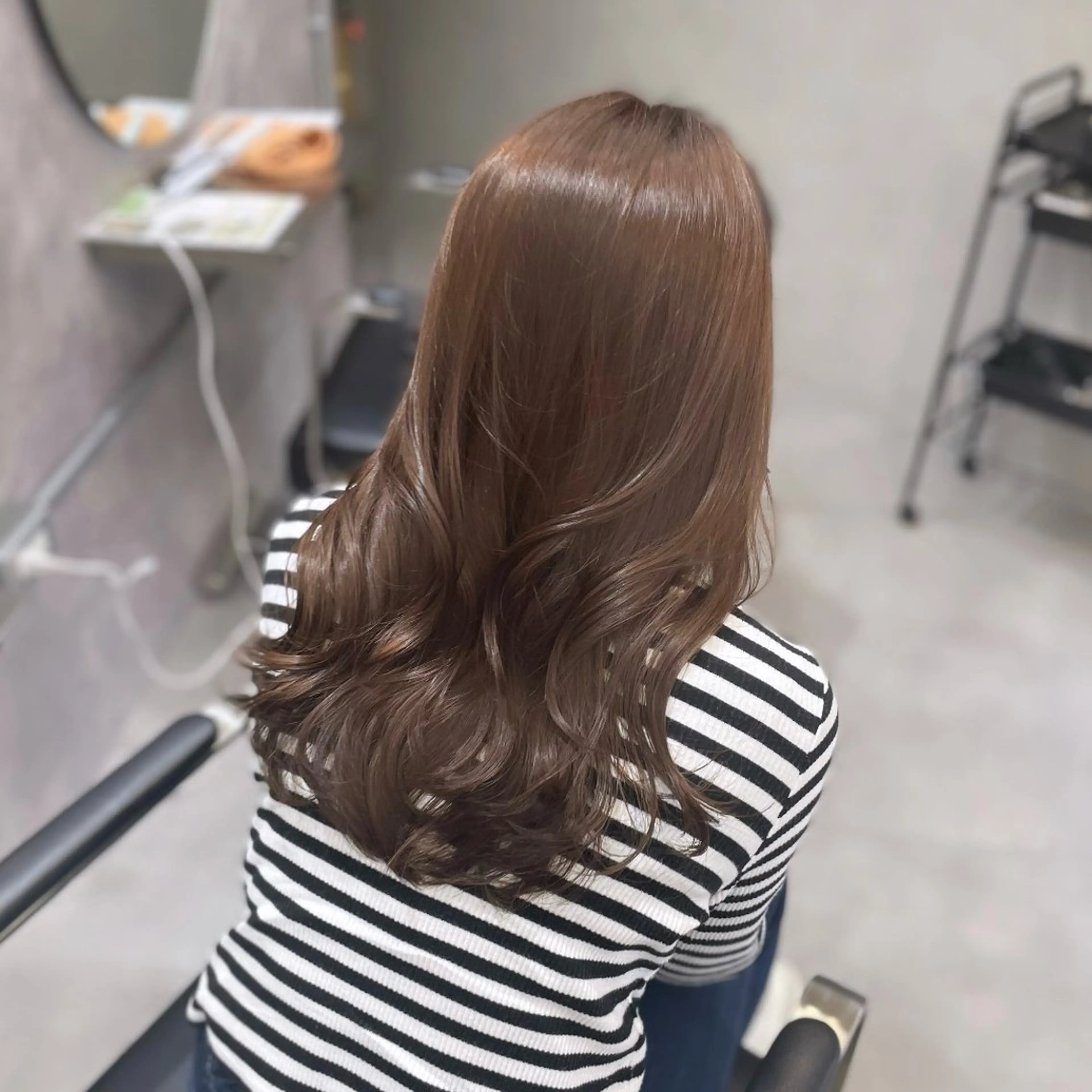 セミロング カラー ブリーチ グレージュ ラベンダーカラー ブリーチなしカラー ピンクカラー カット ヘアカラー Rui/透明感カラー 暖色/レイヤーカットのヘアスタイル