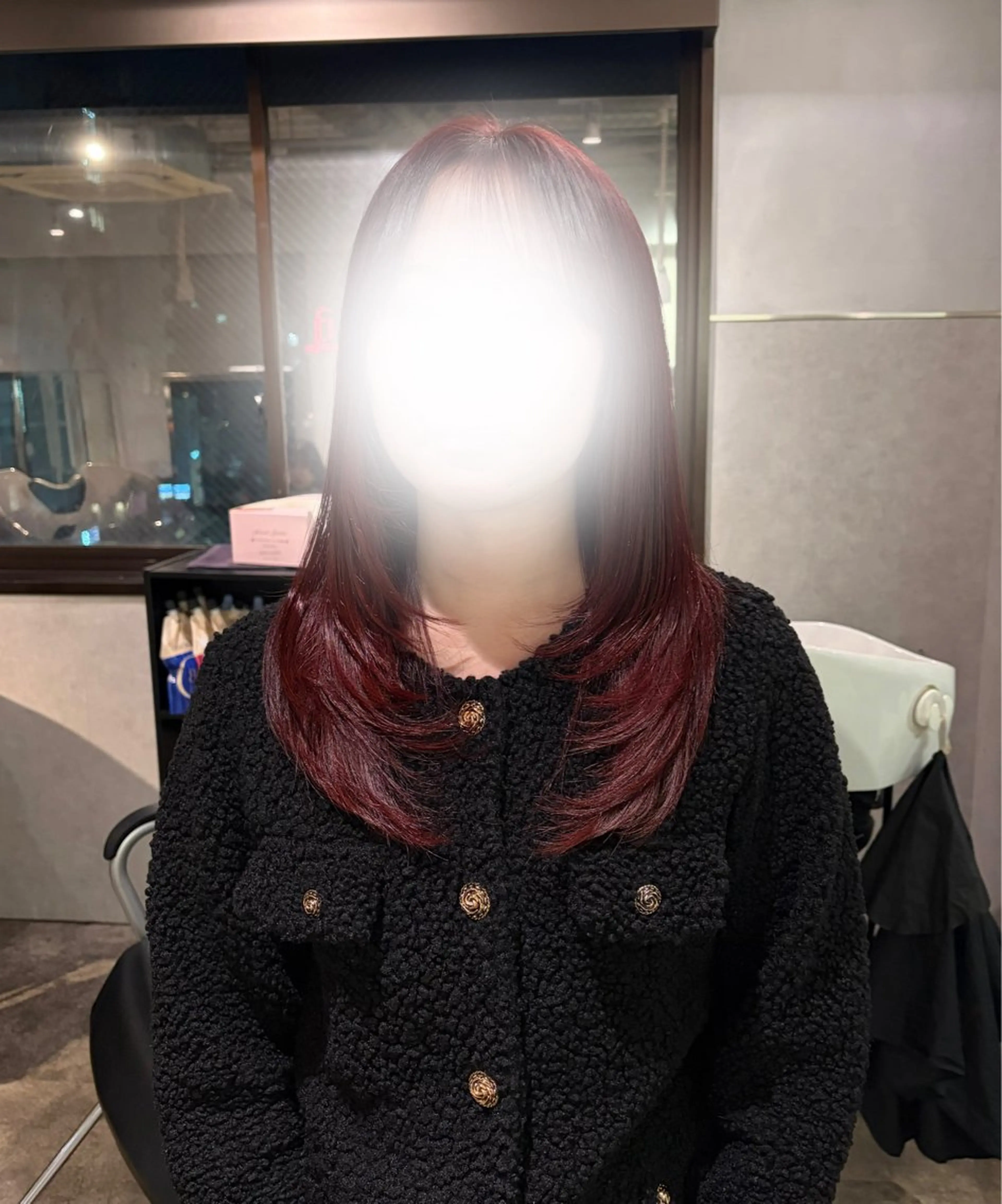 ロング レイヤーカット カット 深みモテカラー˚✧ YUKAのヘアスタイル