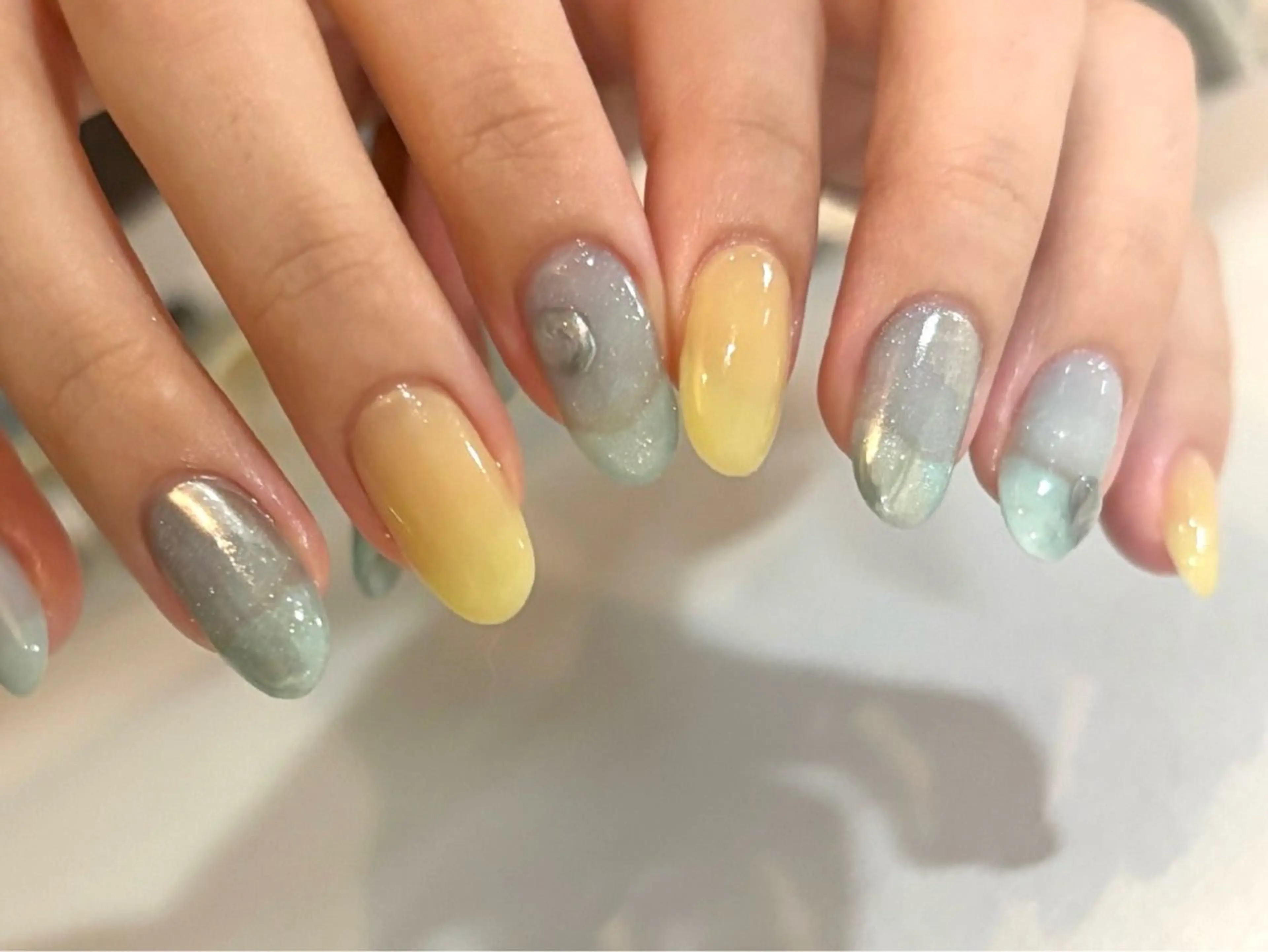 ショート ハンドネイル 大阪/堀江ニュアンス NANAのネイルデザイン