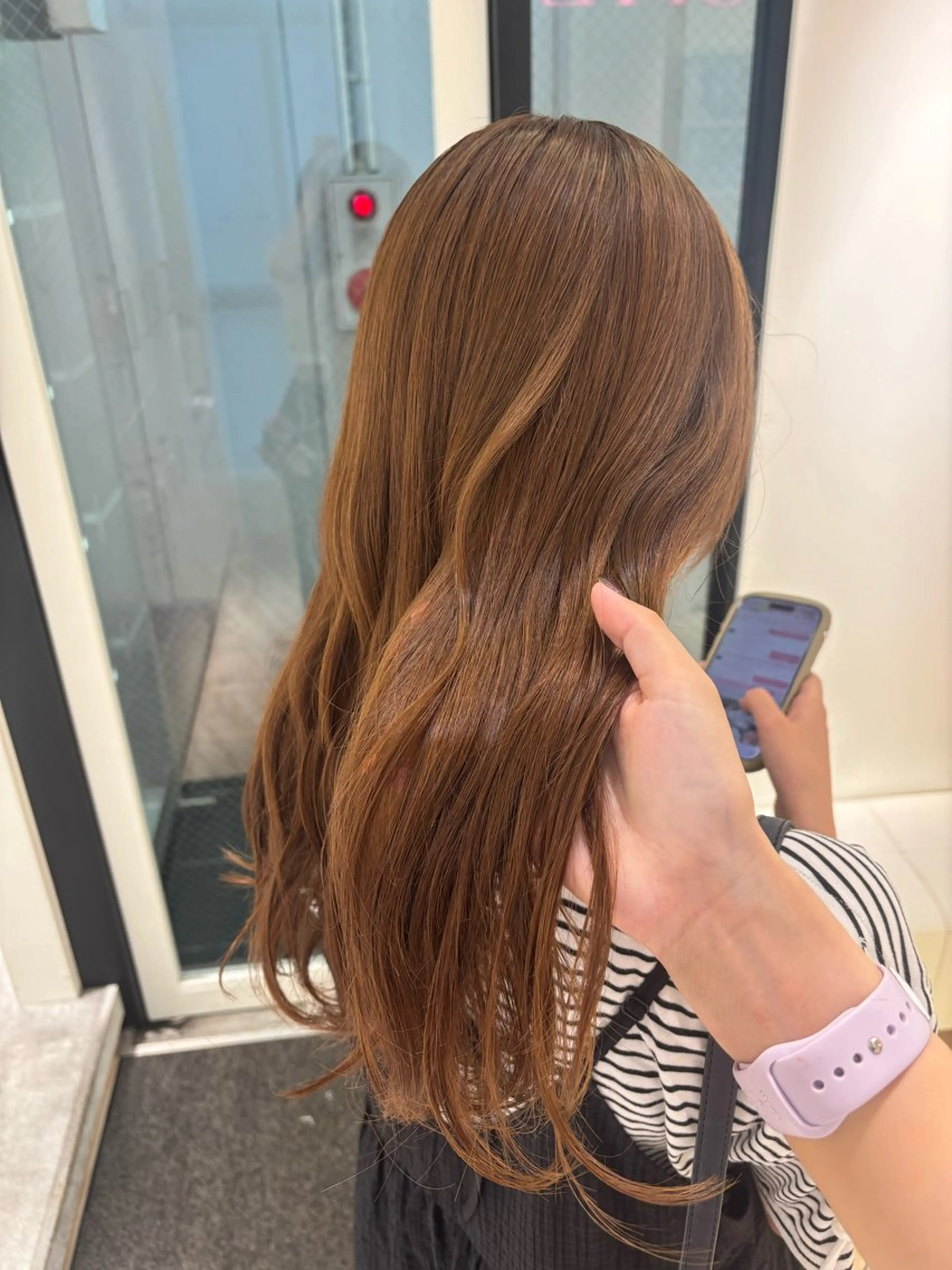 ロング カラー ParveMix 岡本えりかのヘアスタイル