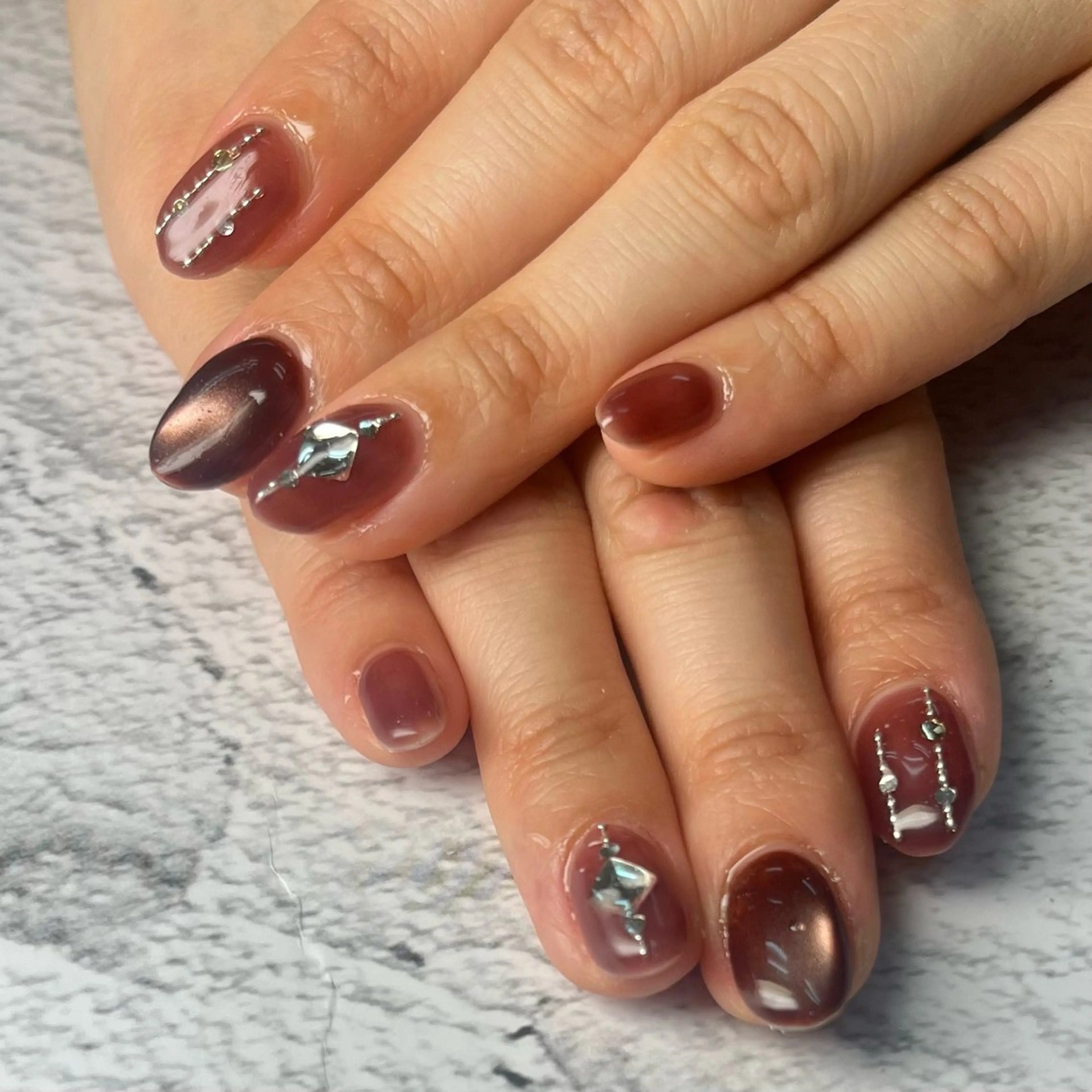 ネイル ハンドネイル Queen nail 北堀江 ASUKAのネイルデザイン