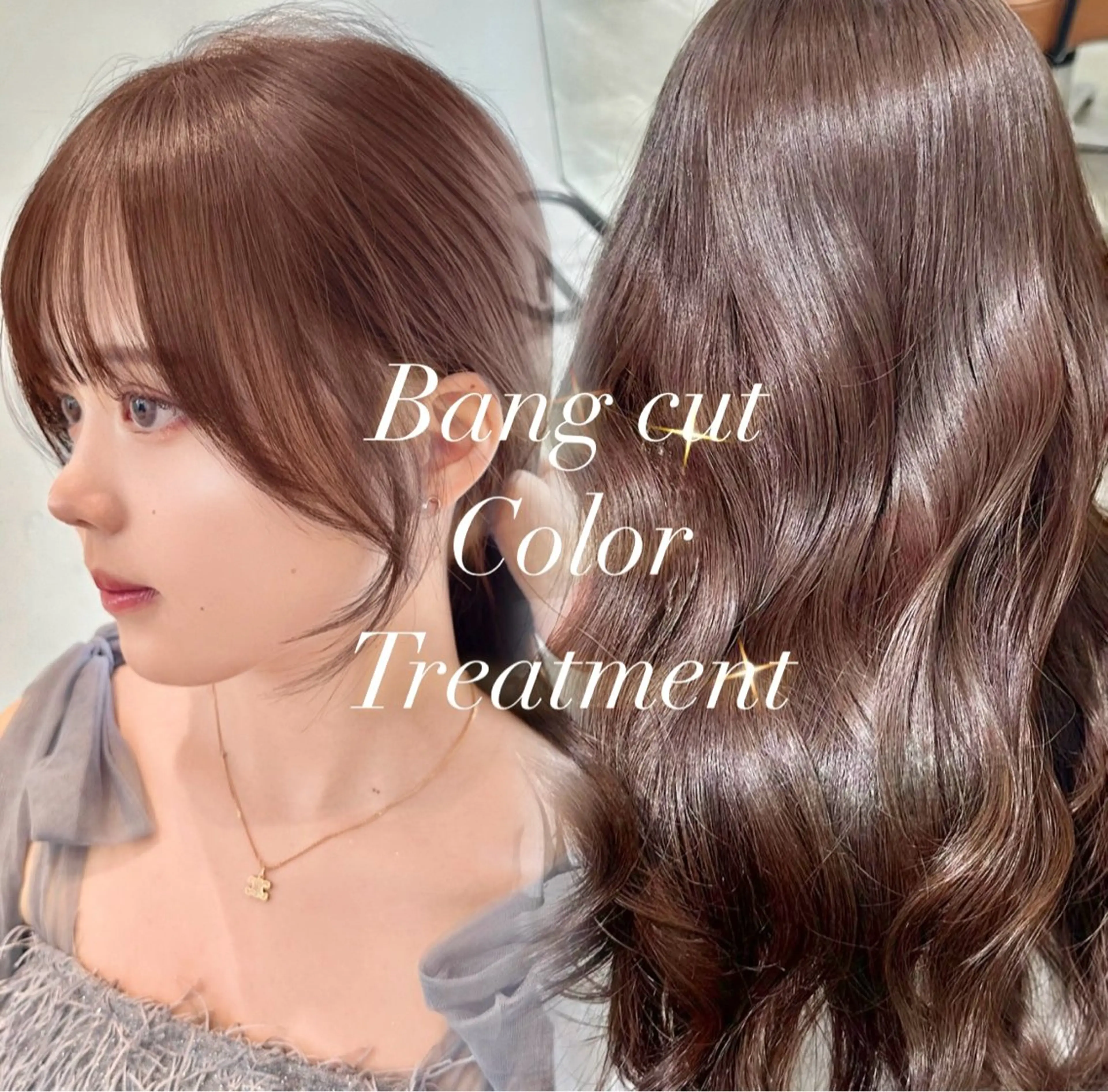 ミディアム カラー ヘアアレンジ 顔周りcut/ 艶ワンカラー♥ちさきのヘアスタイル