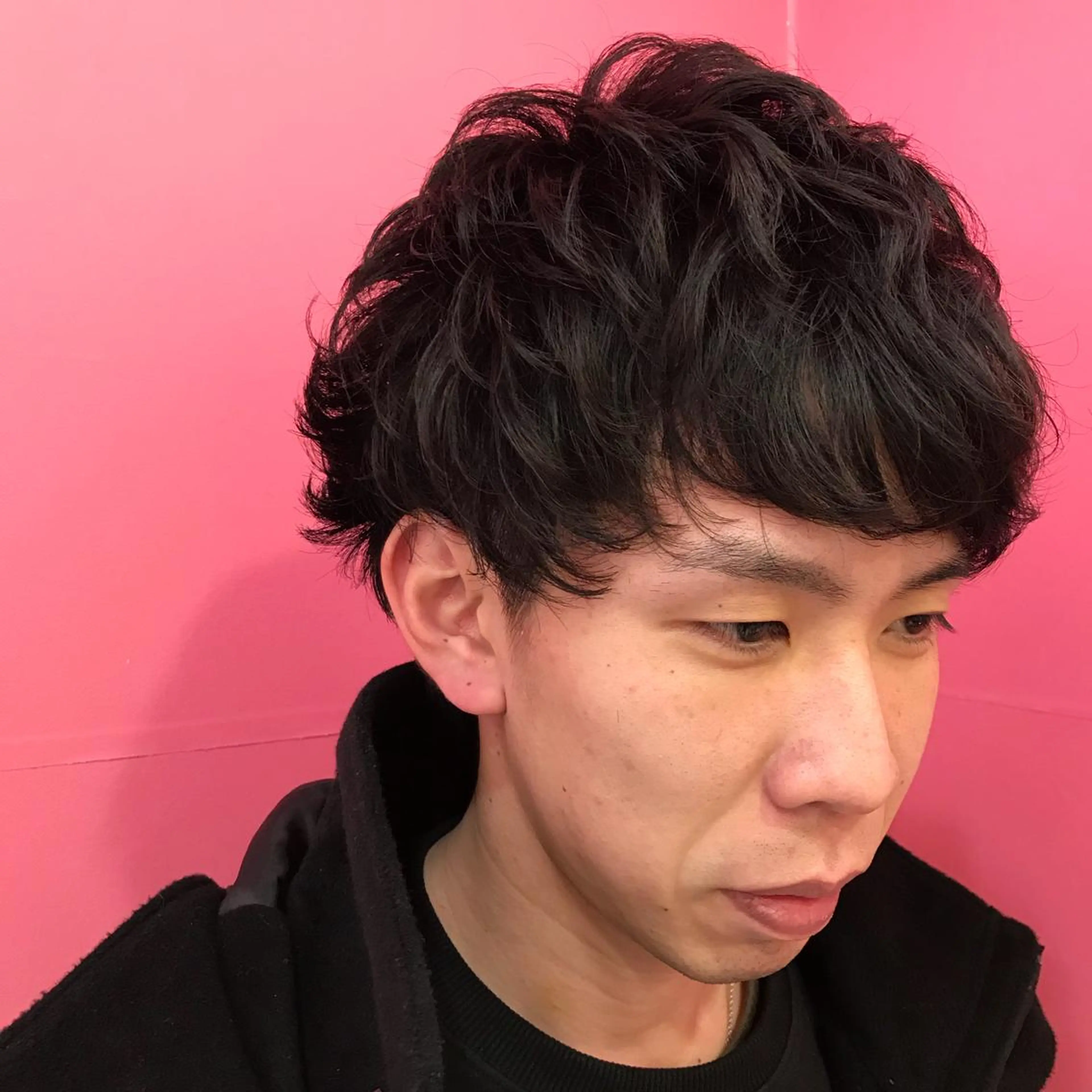 ショート パーマ メンズ マッシュ ショートヘア カット Vir by browのヘアスタイル