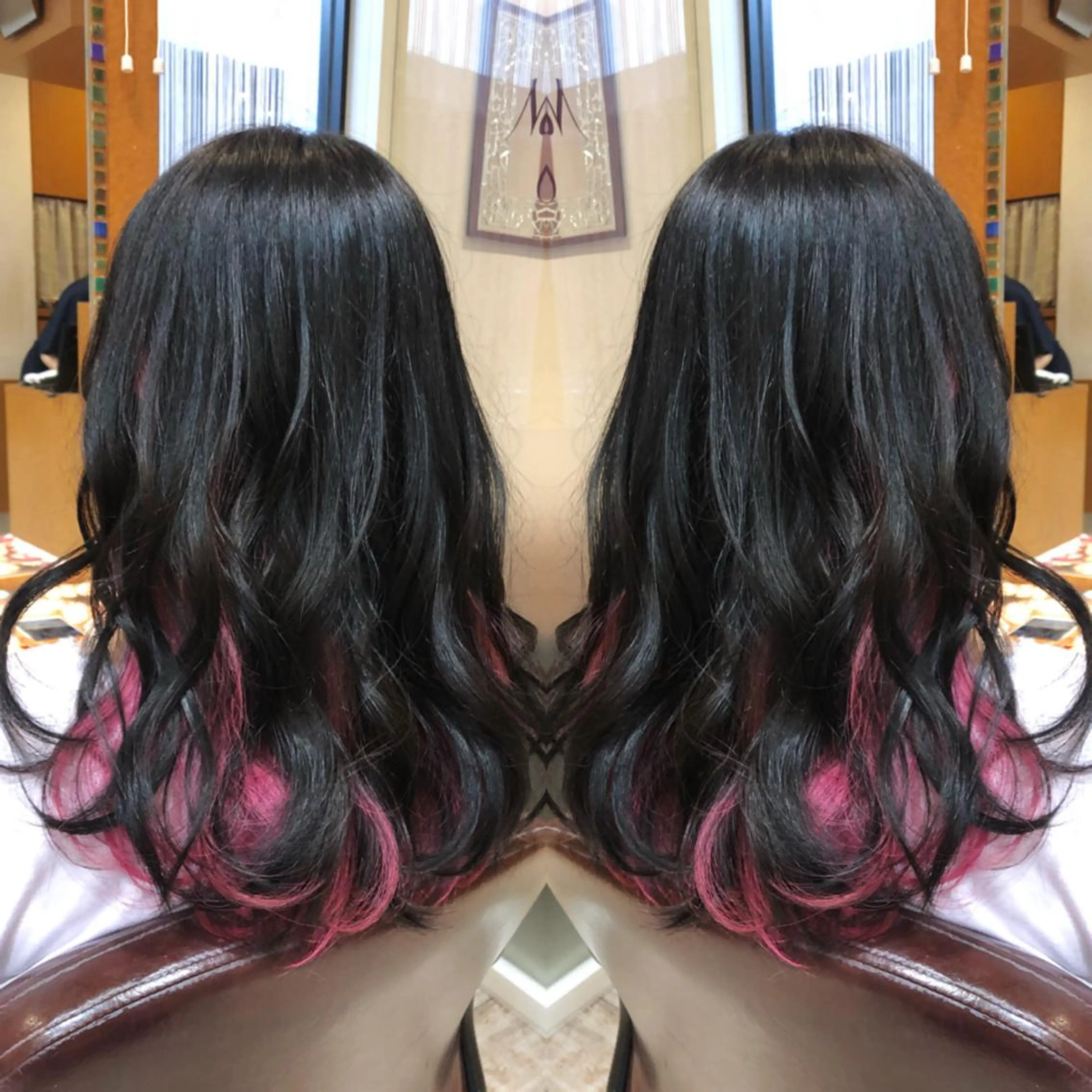 セミロング カラー ブリーチ ヘアセット 韓国ヘア🤍髪質改善 🇰🇷AKANEのヘアスタイル